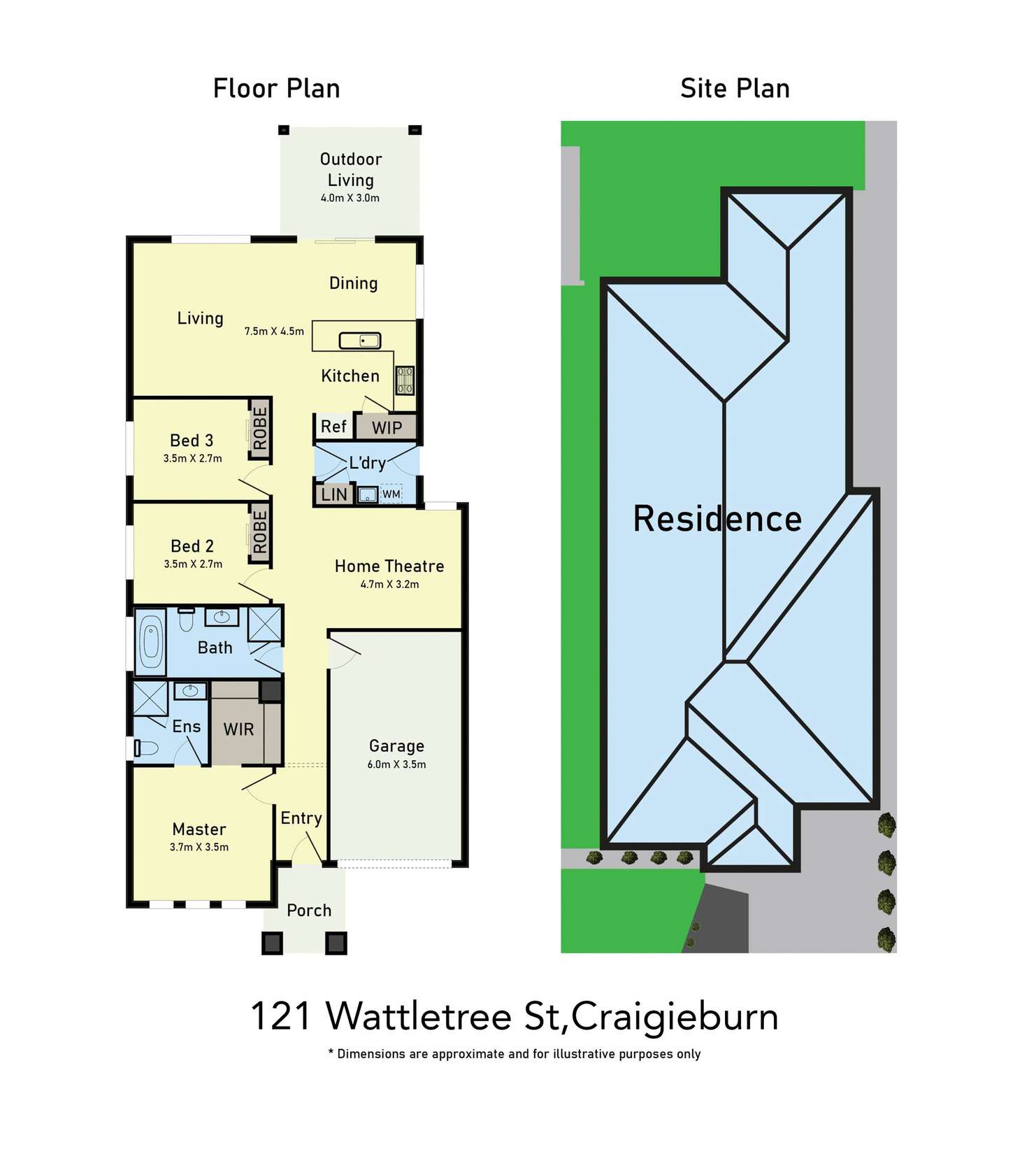 Floorplan of Homely house listing, 121 Wattletree Street, Craigieburn VIC 3064