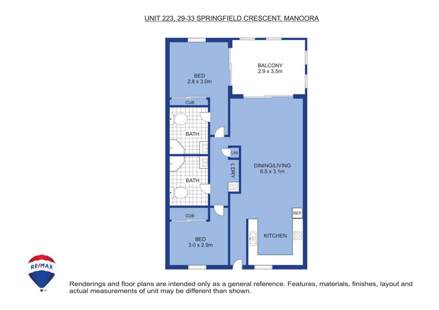 Floorplan of Homely unit listing, 223/29-33 Springfield Crescent, Manoora QLD 4870