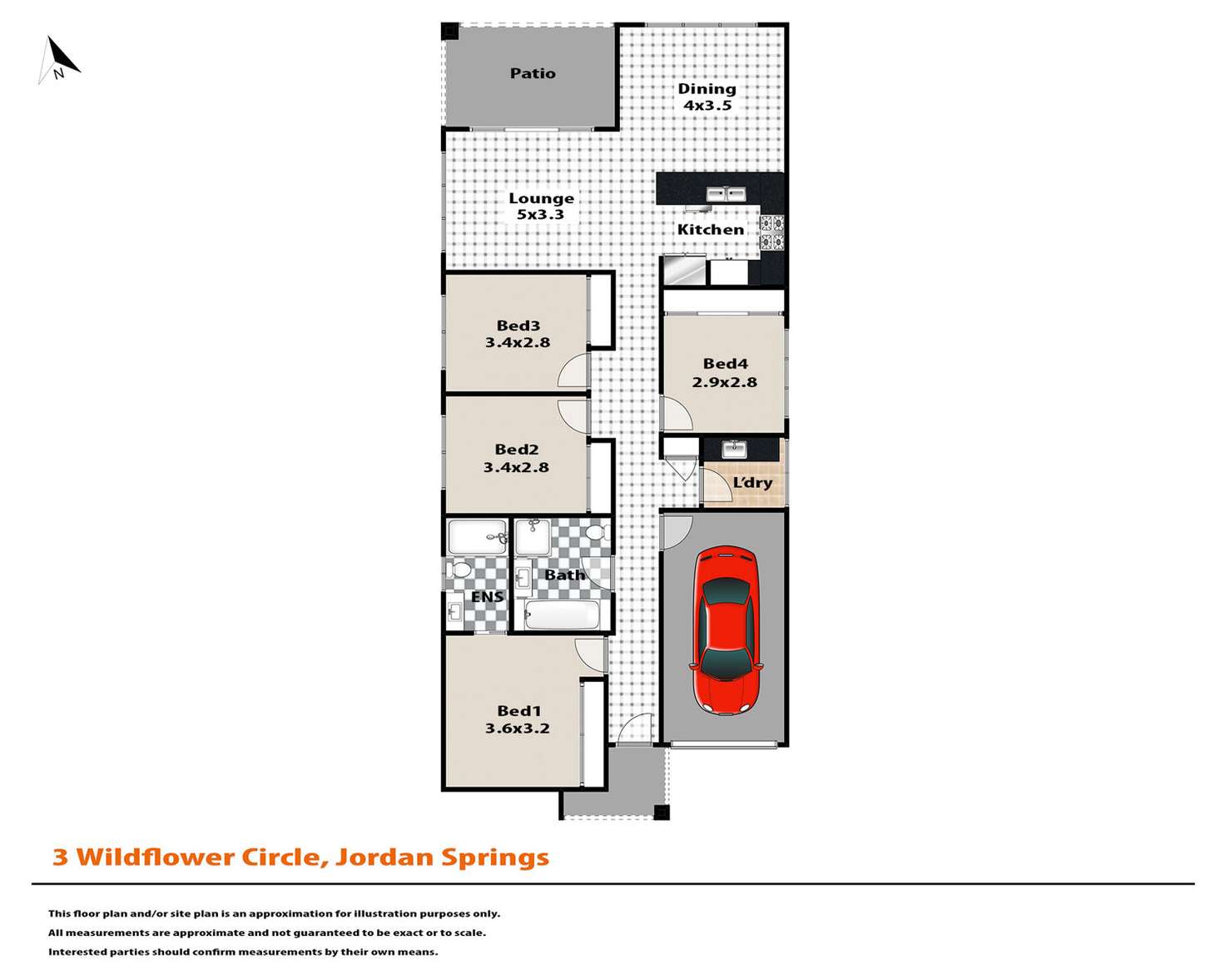 Floorplan of Homely house listing, 3 Wildflower Circle, Jordan Springs NSW 2747