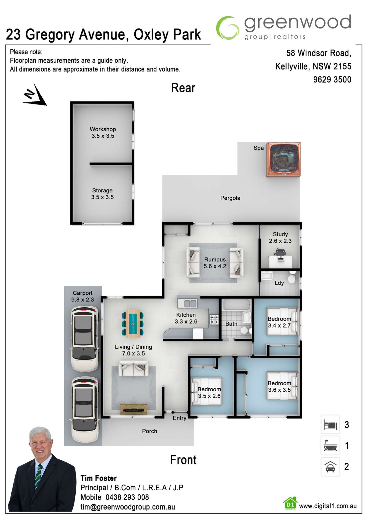 Floorplan of Homely house listing, 23 Gregory Avenue, Oxley Park NSW 2760