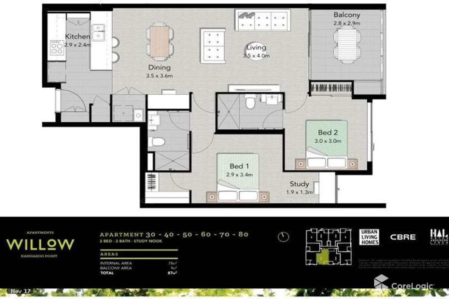 Floorplan of Homely apartment listing, 70/55 Princess Street, Kangaroo Point QLD 4169