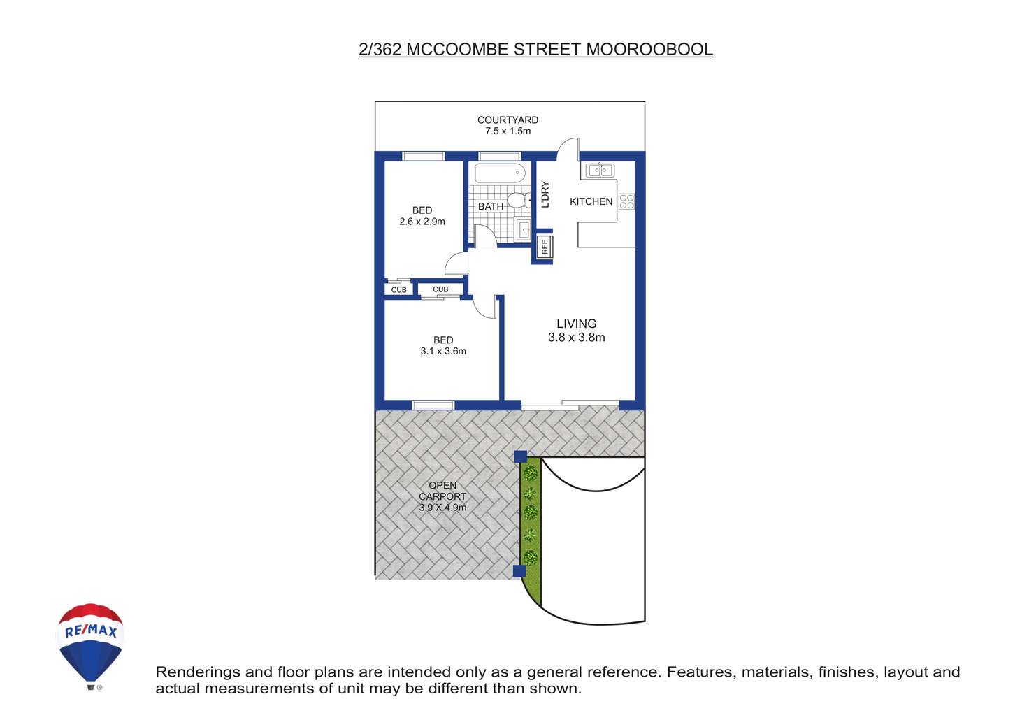 Floorplan of Homely unit listing, 2/362 McCoombe Street, Mooroobool QLD 4870