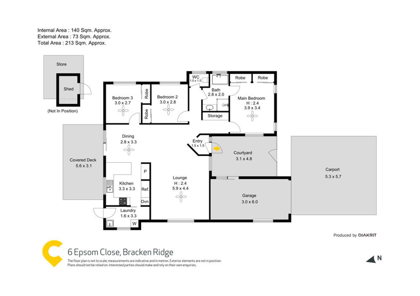 Floorplan of Homely house listing, 6 Epsom Close, Bracken Ridge QLD 4017