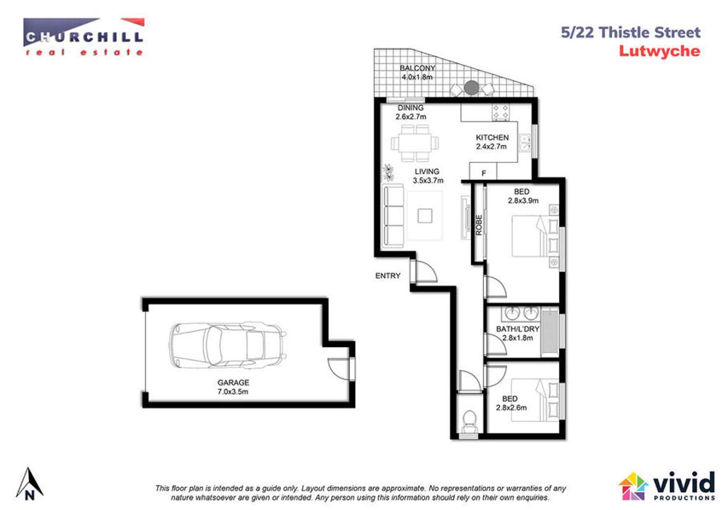 Floorplan of Homely unit listing, 5/22 Thistle Street, Lutwyche QLD 4030