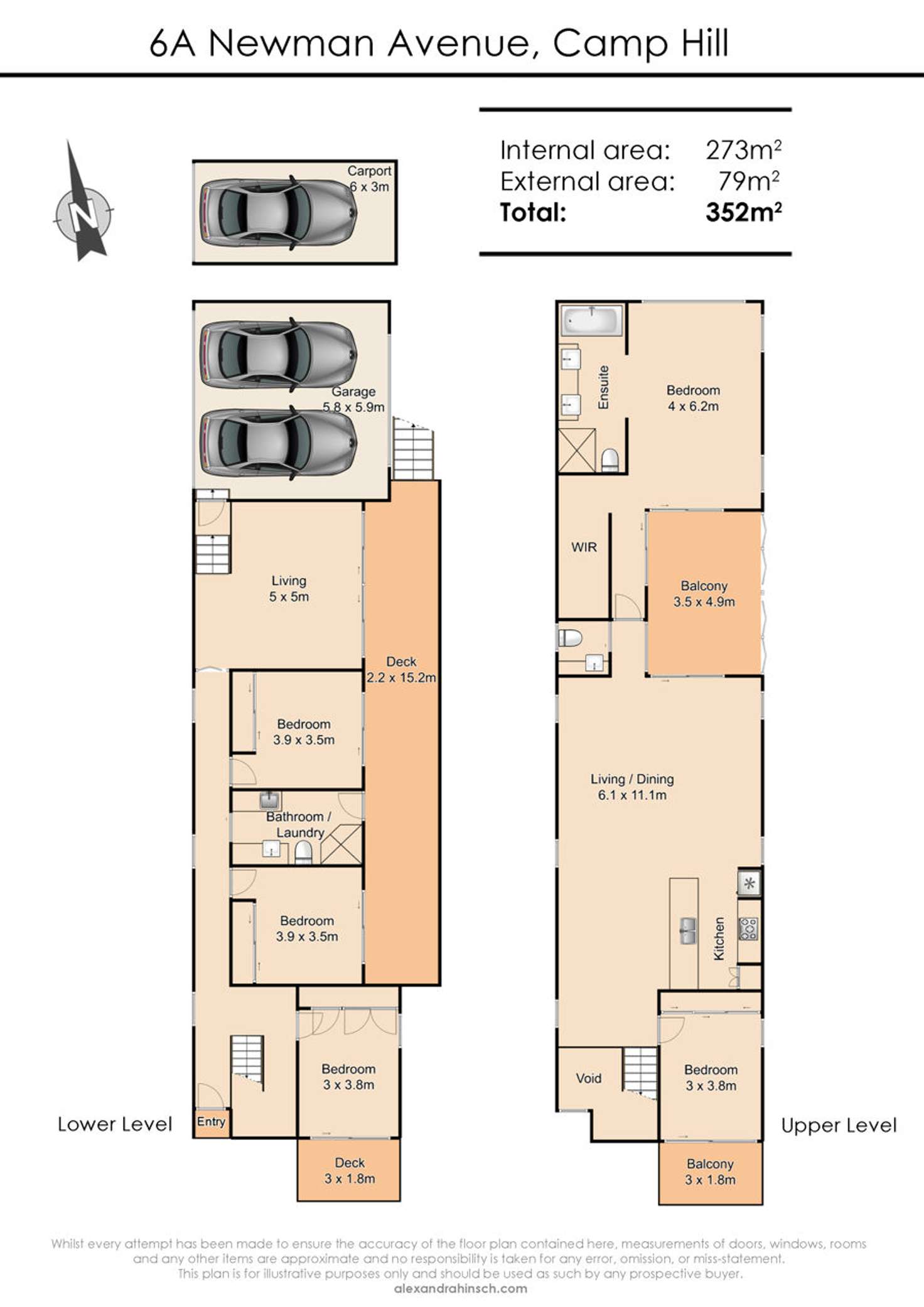Floorplan of Homely house listing, 6A Newman Avenue, Camp Hill QLD 4152