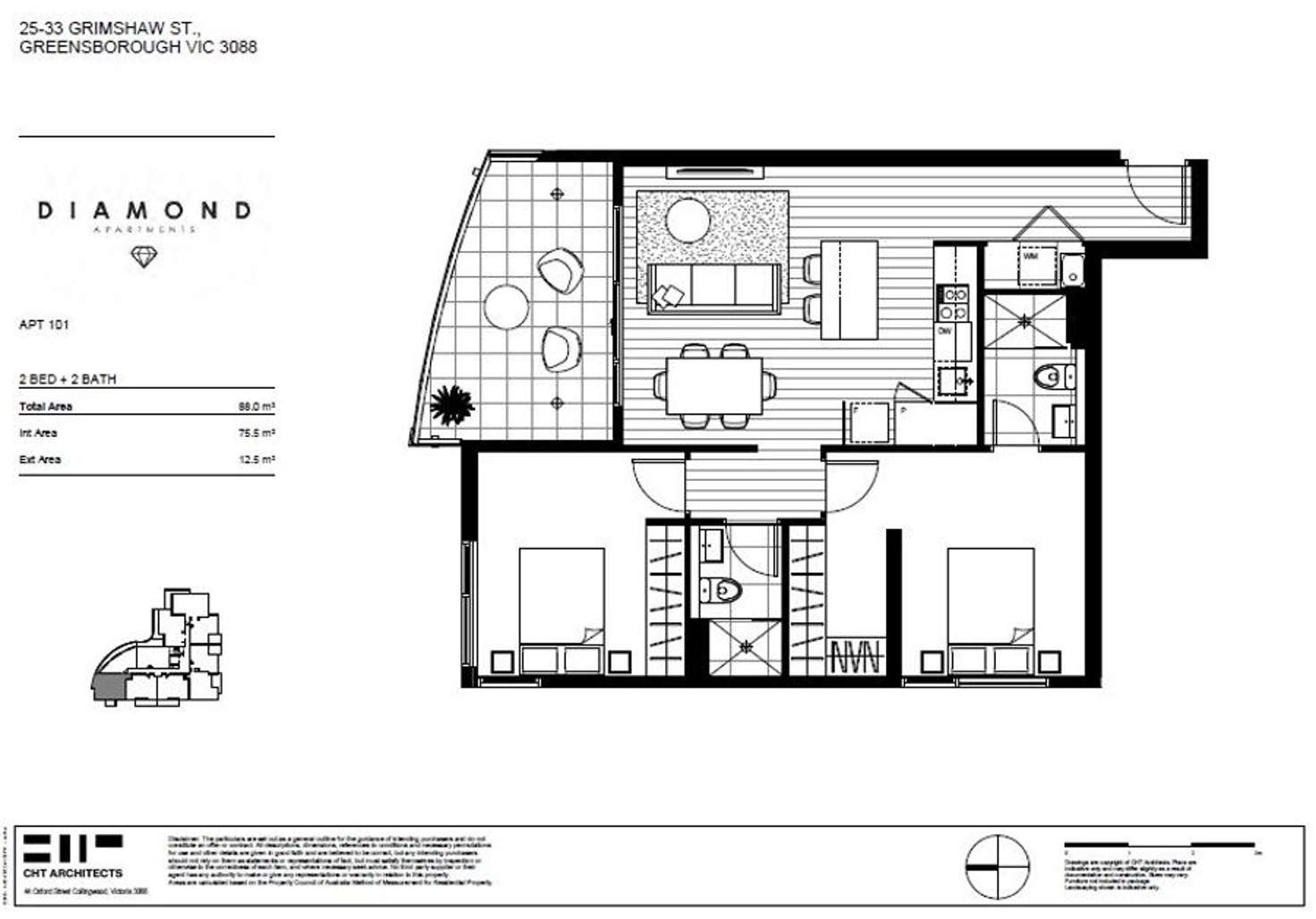 Floorplan of Homely apartment listing, 101-31 Grimshaw Street, Greensborough VIC 3088