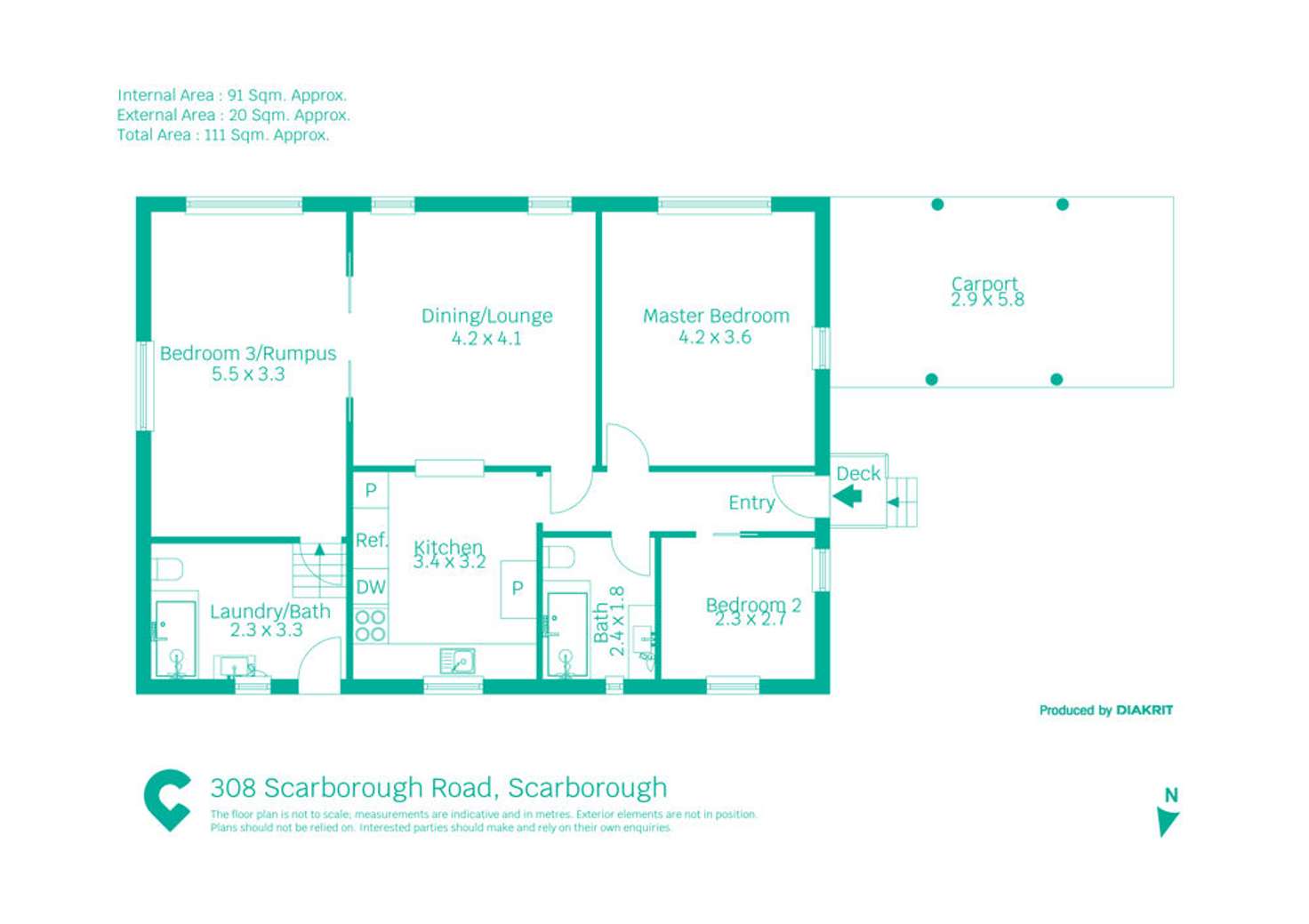 Floorplan of Homely house listing, 308 Scarborough Road, Scarborough QLD 4020