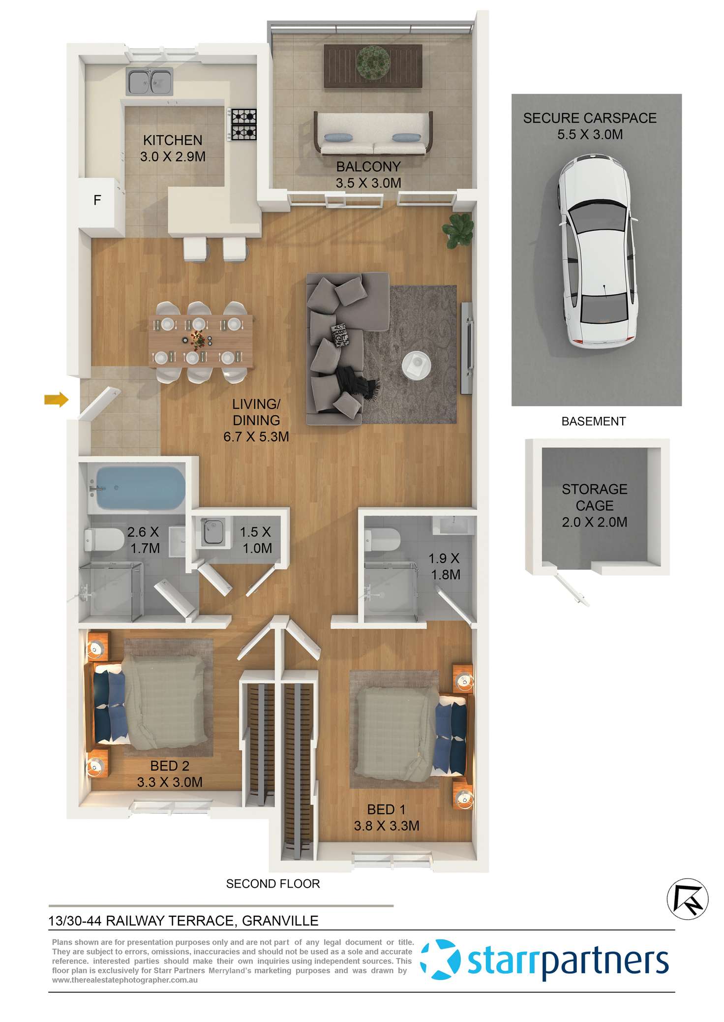 Floorplan of Homely unit listing, 13/30-44 Railway Terrace, Granville NSW 2142