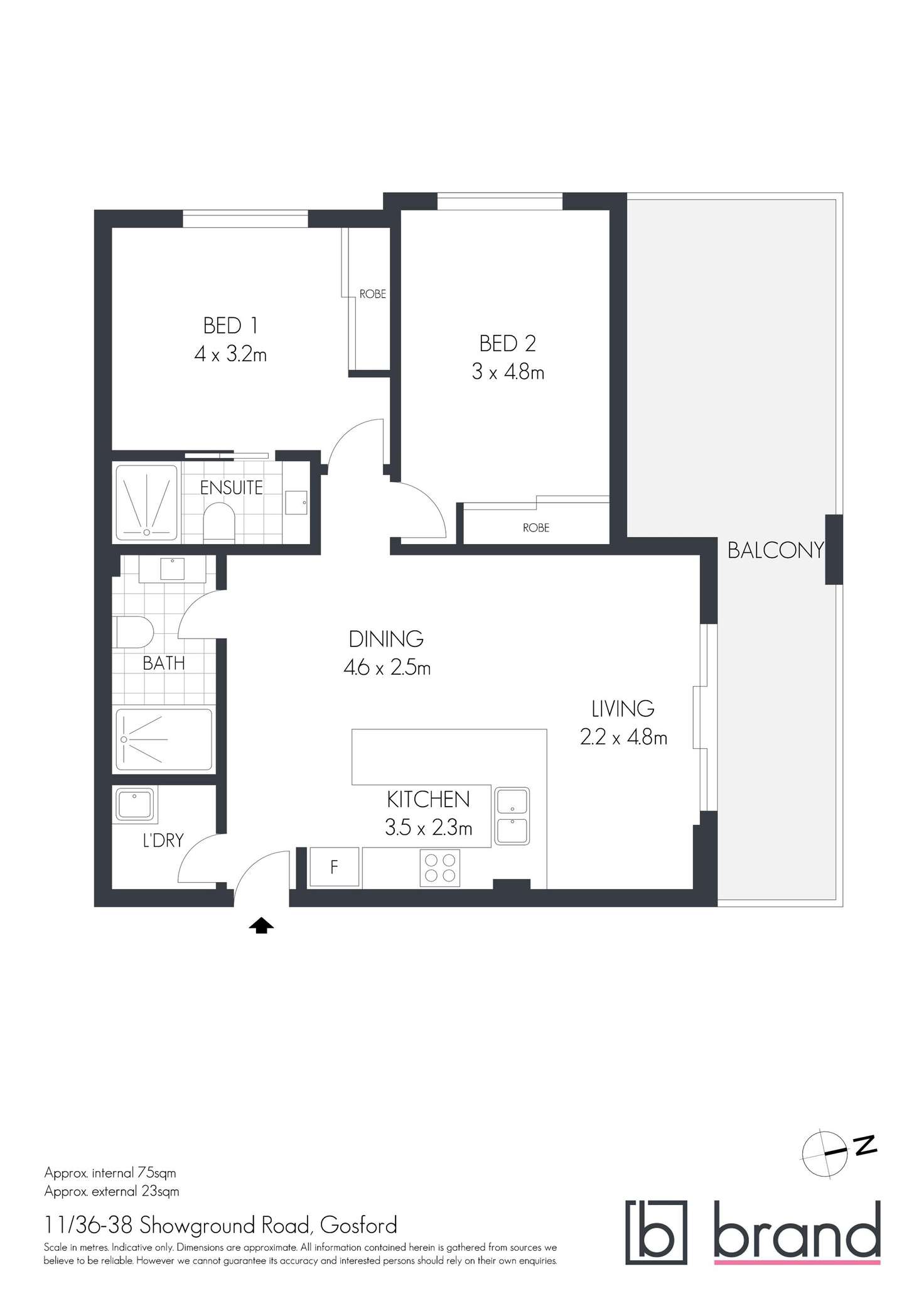 Floorplan of Homely unit listing, 11/36-38 Showground Road, Gosford NSW 2250