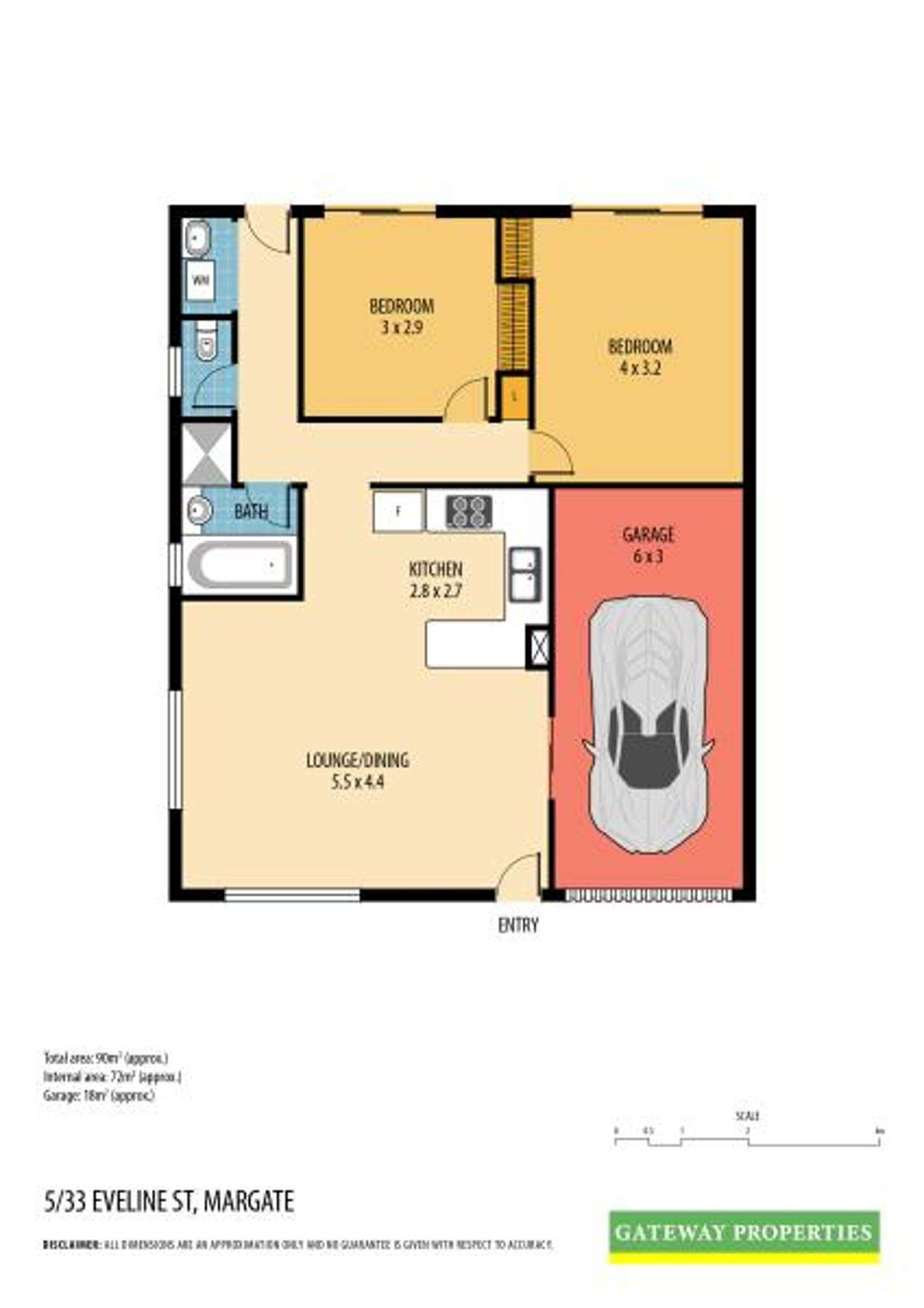 Floorplan of Homely unit listing, 5/33 EVELINE STREET, Margate QLD 4019