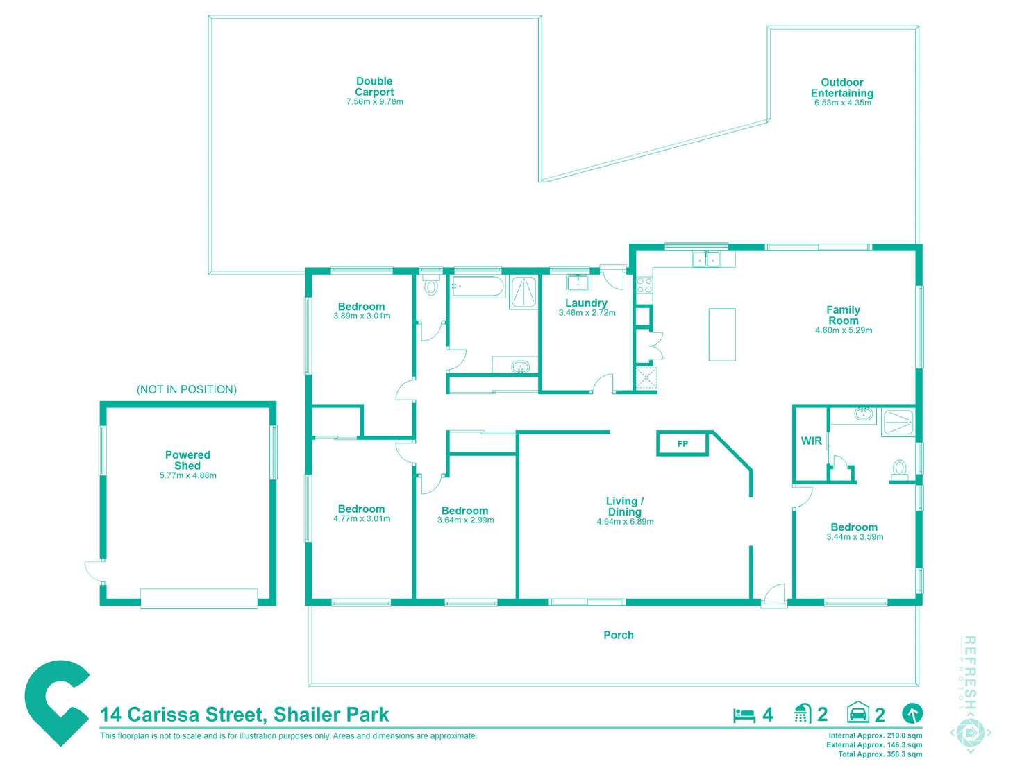 Floorplan of Homely house listing, 14 Carissa Street, Shailer Park QLD 4128