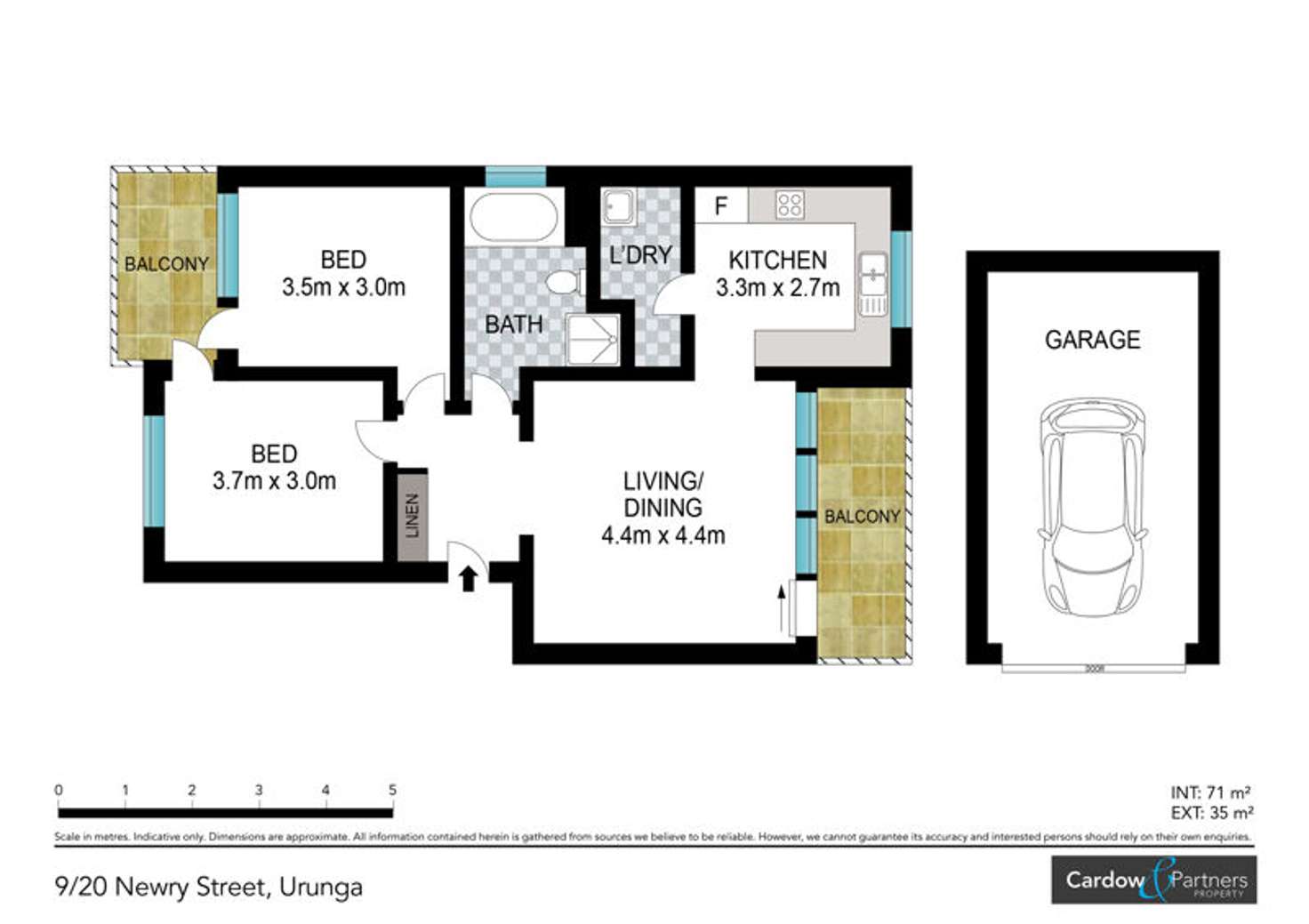 Floorplan of Homely unit listing, 9/20 Newry Street East, Urunga NSW 2455