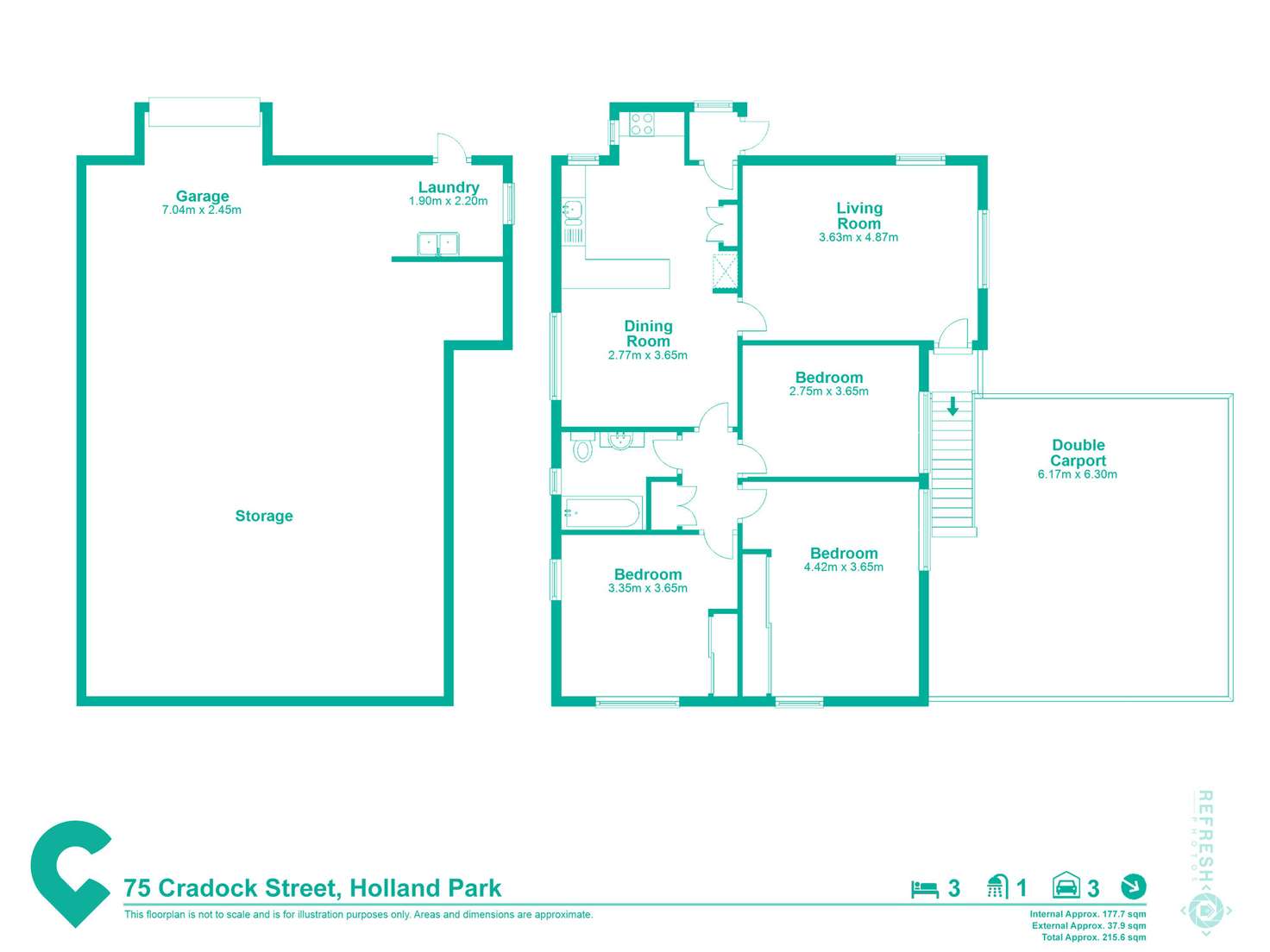 Floorplan of Homely house listing, 75 Cradock Street, Holland Park QLD 4121