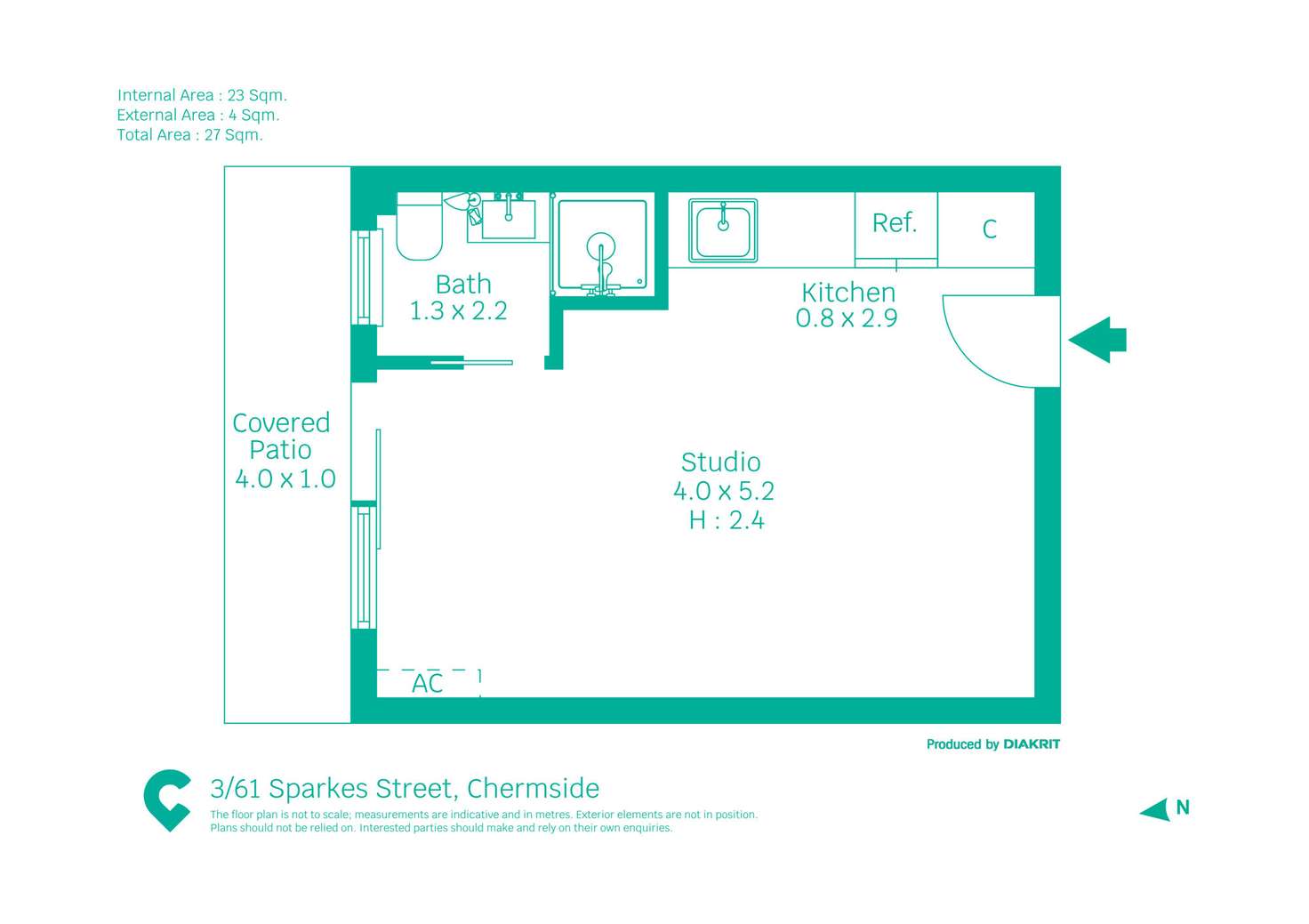 Floorplan of Homely apartment listing, 3/61 Sparkes Road, Chermside QLD 4032