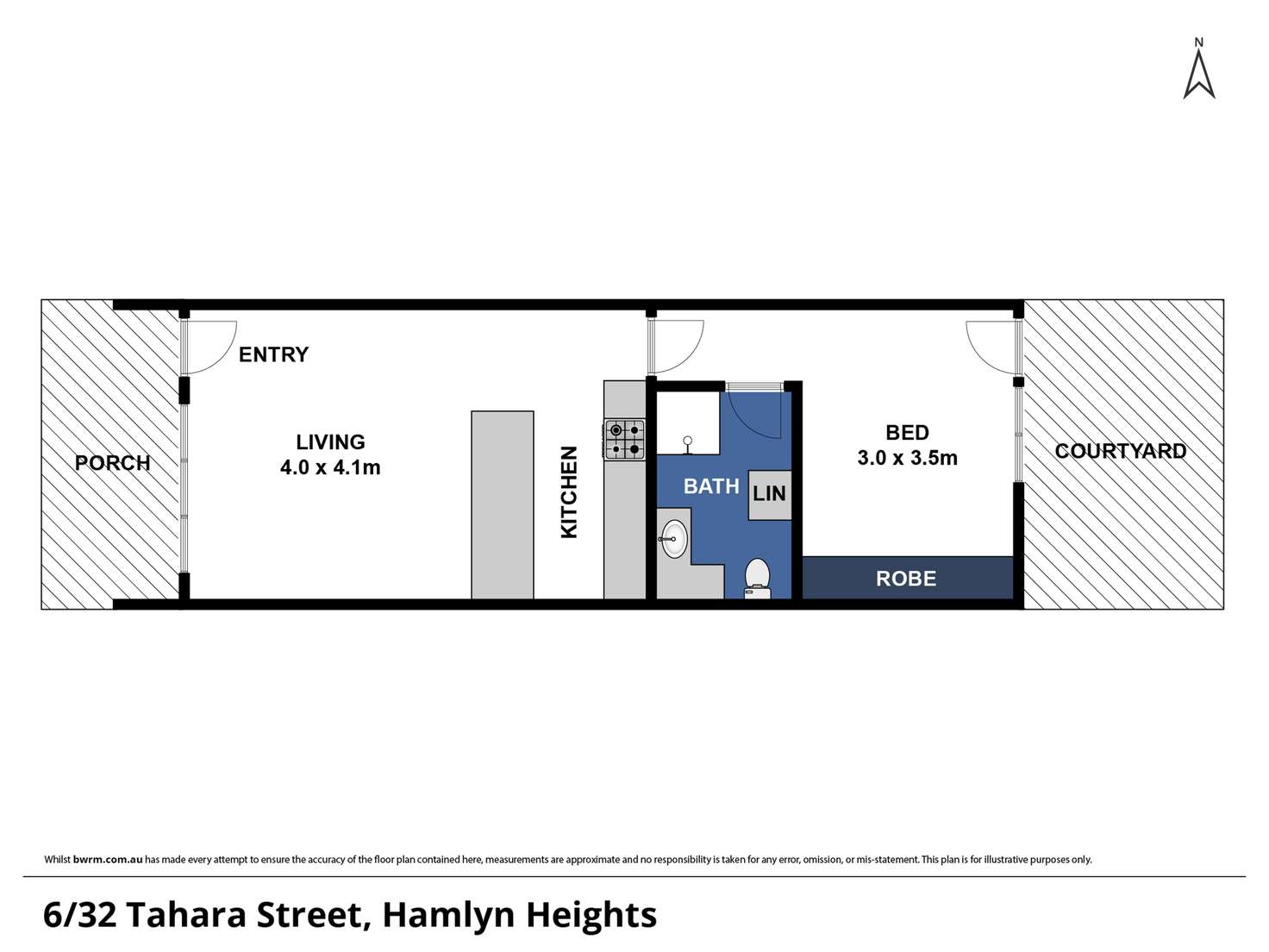 Floorplan of Homely unit listing, 6/32 Tahara Street, Hamlyn Heights VIC 3215