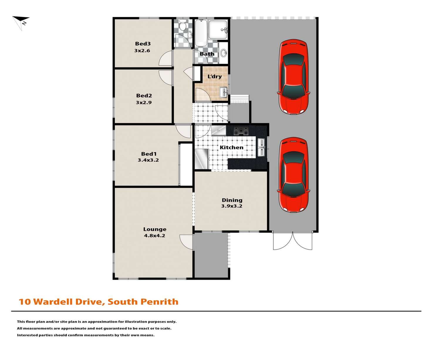 Floorplan of Homely house listing, 10 Wardell Drive, South Penrith NSW 2750