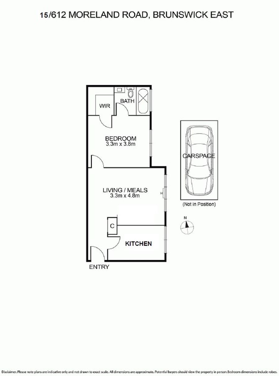 Floorplan of Homely apartment listing, 15/612 Moreland Road, Brunswick West VIC 3055