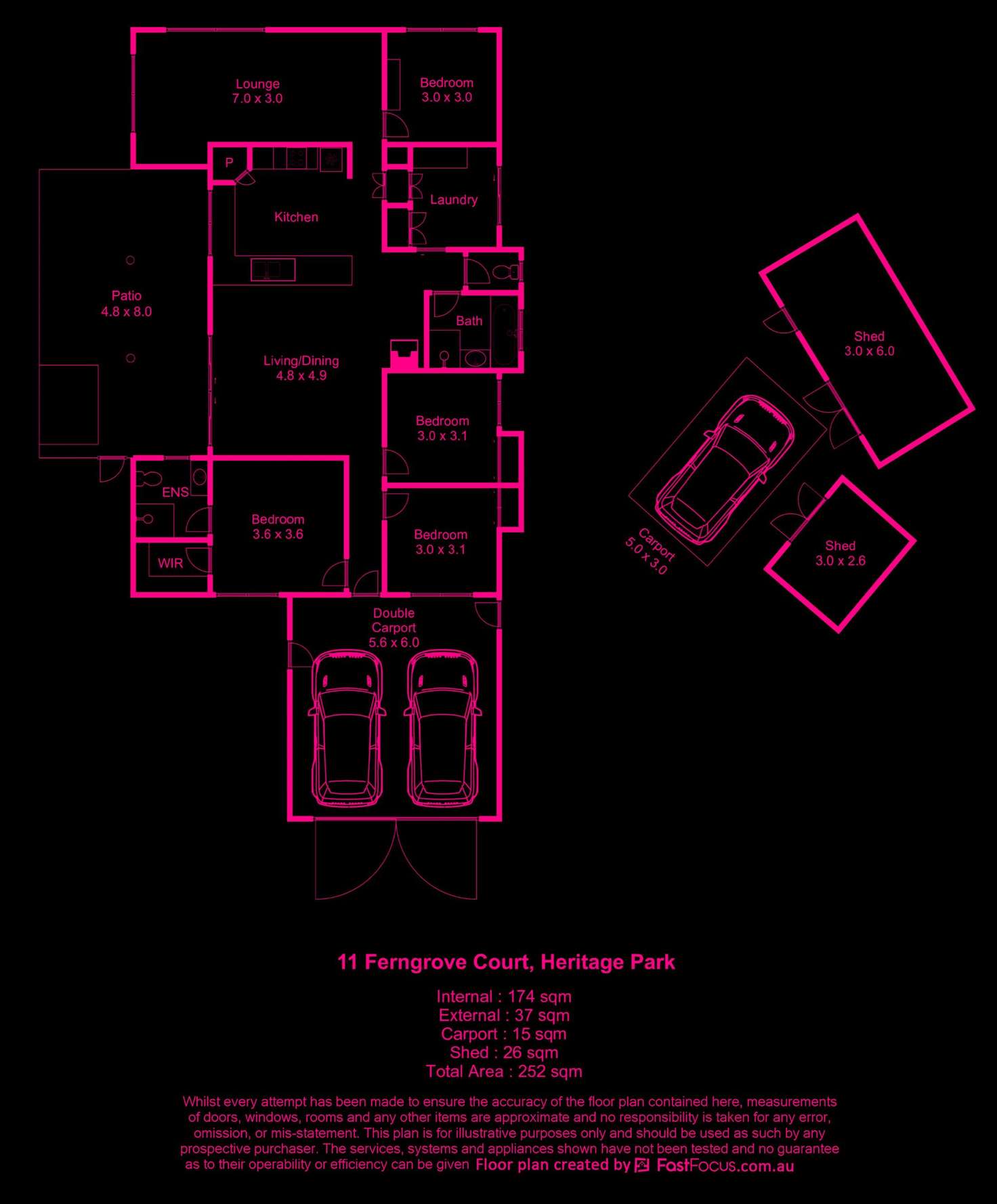 Floorplan of Homely house listing, 11 Ferngrove Court, Heritage Park QLD 4118