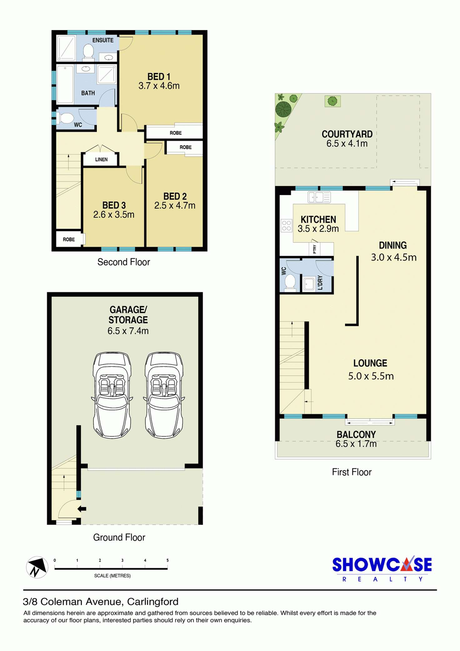 Floorplan of Homely townhouse listing, 3/8 Coleman Avenue, Carlingford NSW 2118