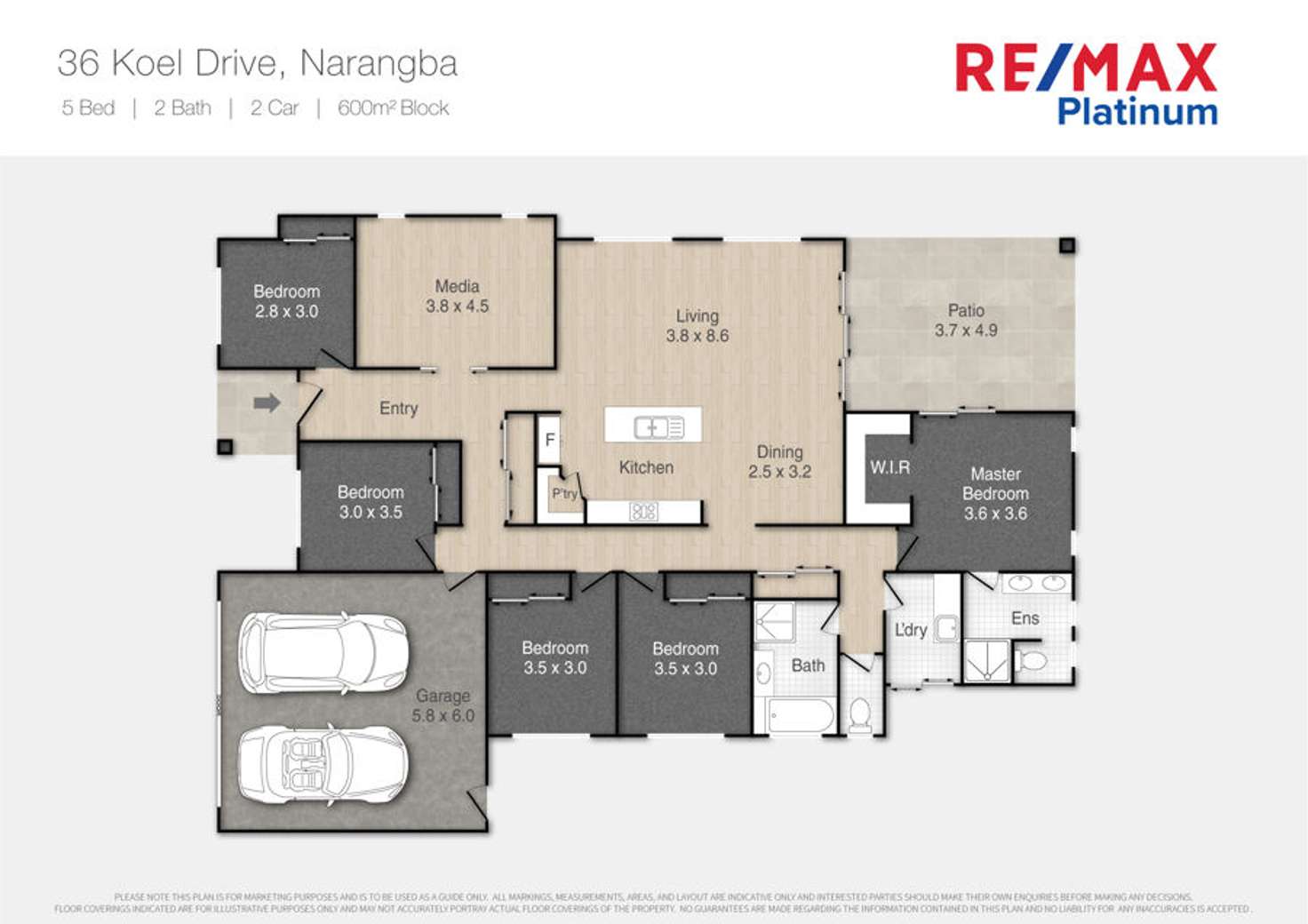 Floorplan of Homely house listing, 36 Koel Drive, Narangba QLD 4504