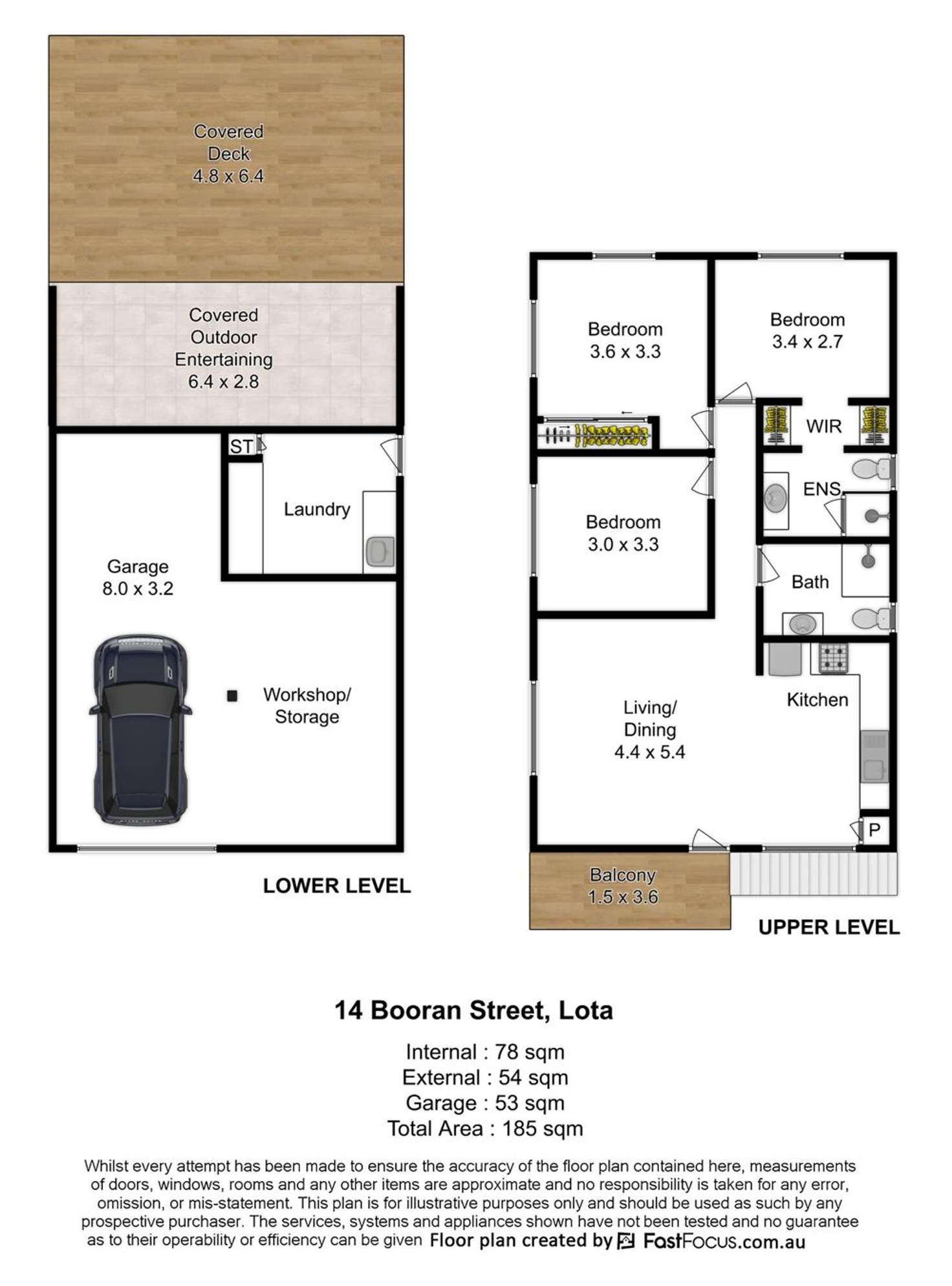 Floorplan of Homely house listing, 14 Booran Street, Lota QLD 4179