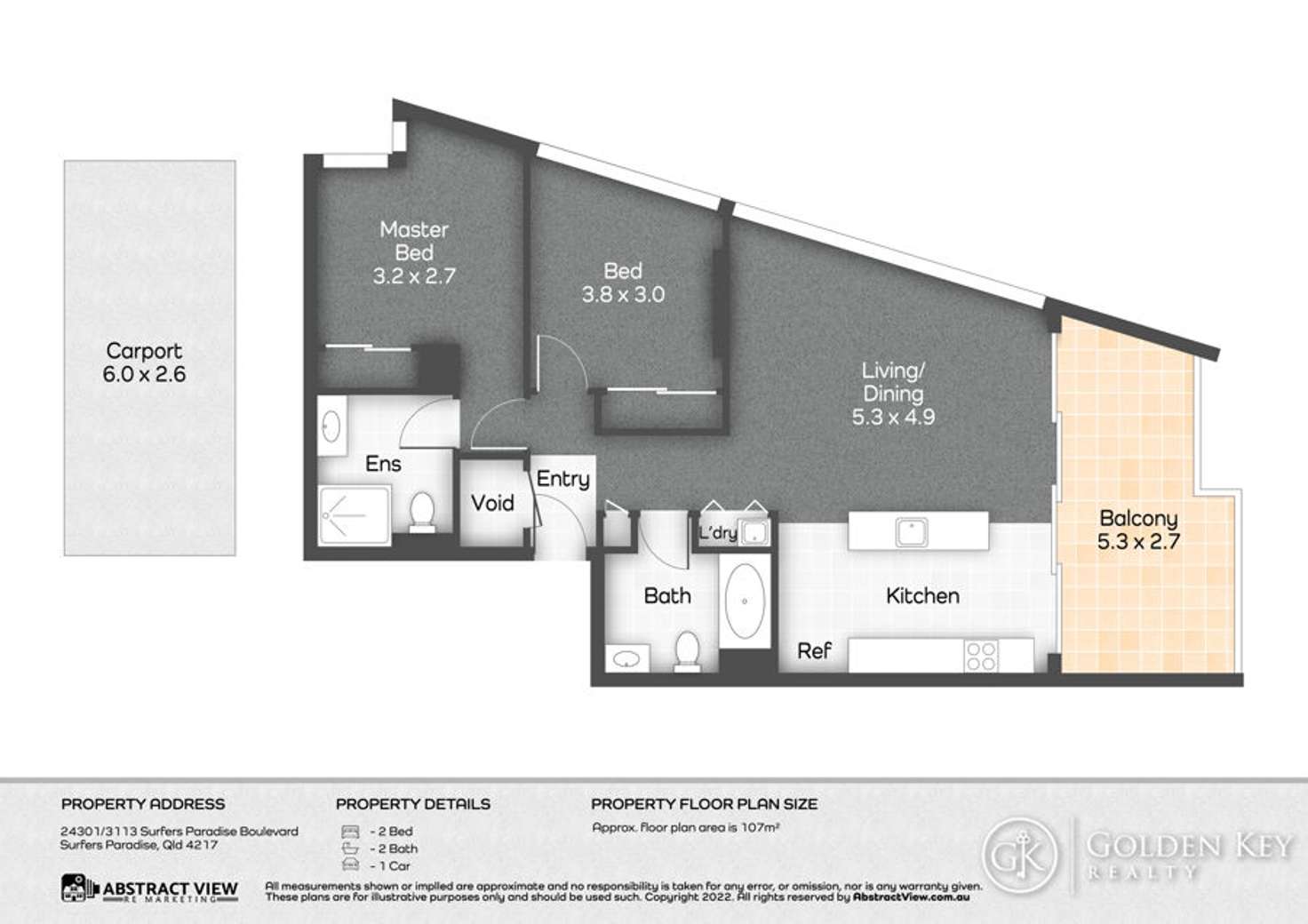 Floorplan of Homely apartment listing, 3113 Surfers Paradise Boulevard, Surfers Paradise QLD 4217