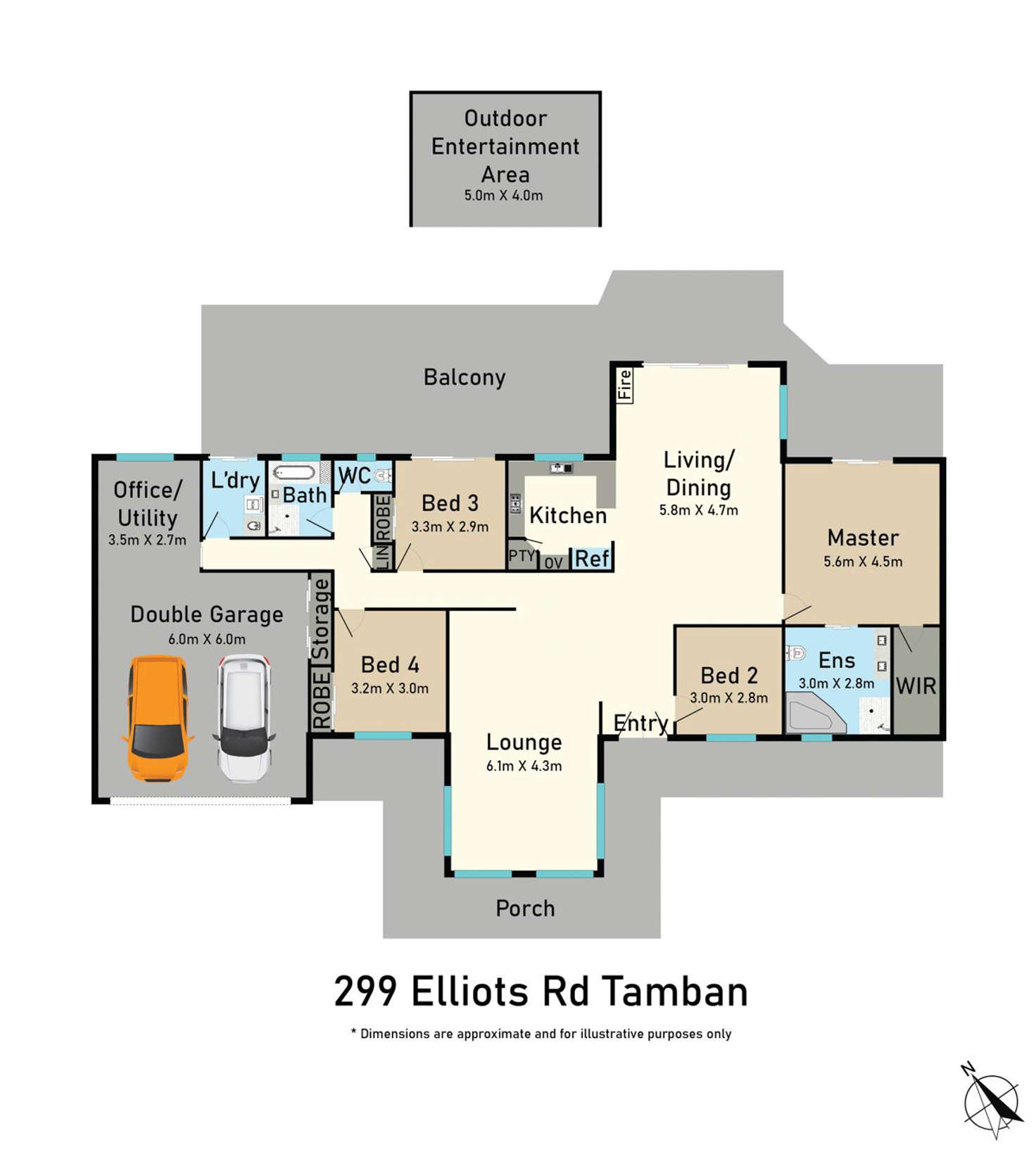 Floorplan of Homely acreageSemiRural listing, 299 Elliots Road, Tamban NSW 2441