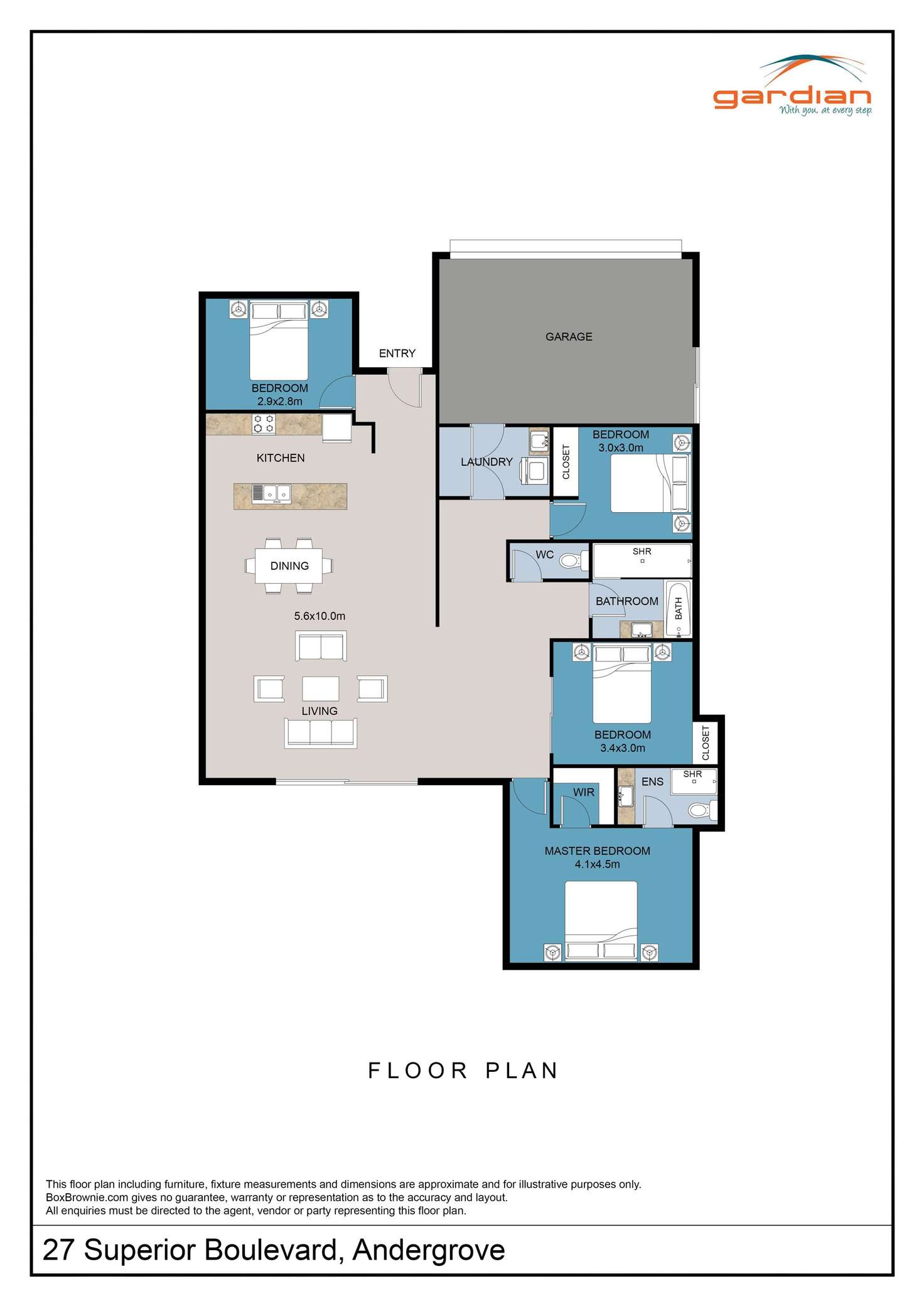 Floorplan of Homely house listing, 27 Superior Boulevard, Andergrove QLD 4740