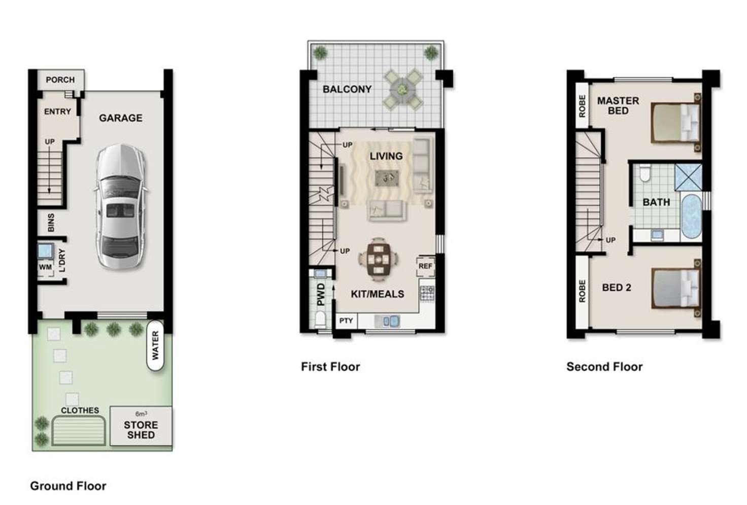 Floorplan of Homely townhouse listing, Address available on request