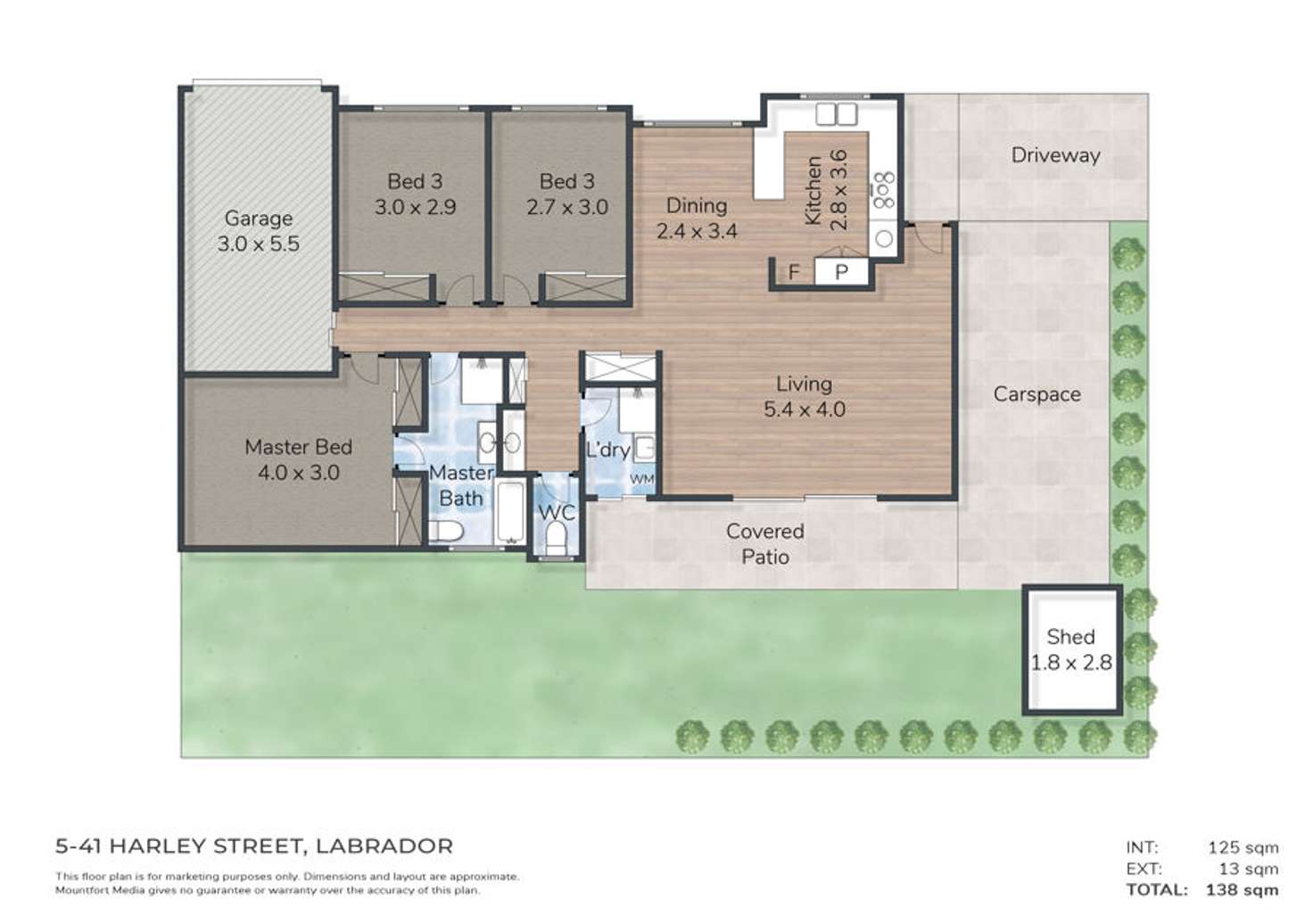 Floorplan of Homely villa listing, 5/41 Harley Street, Labrador QLD 4215