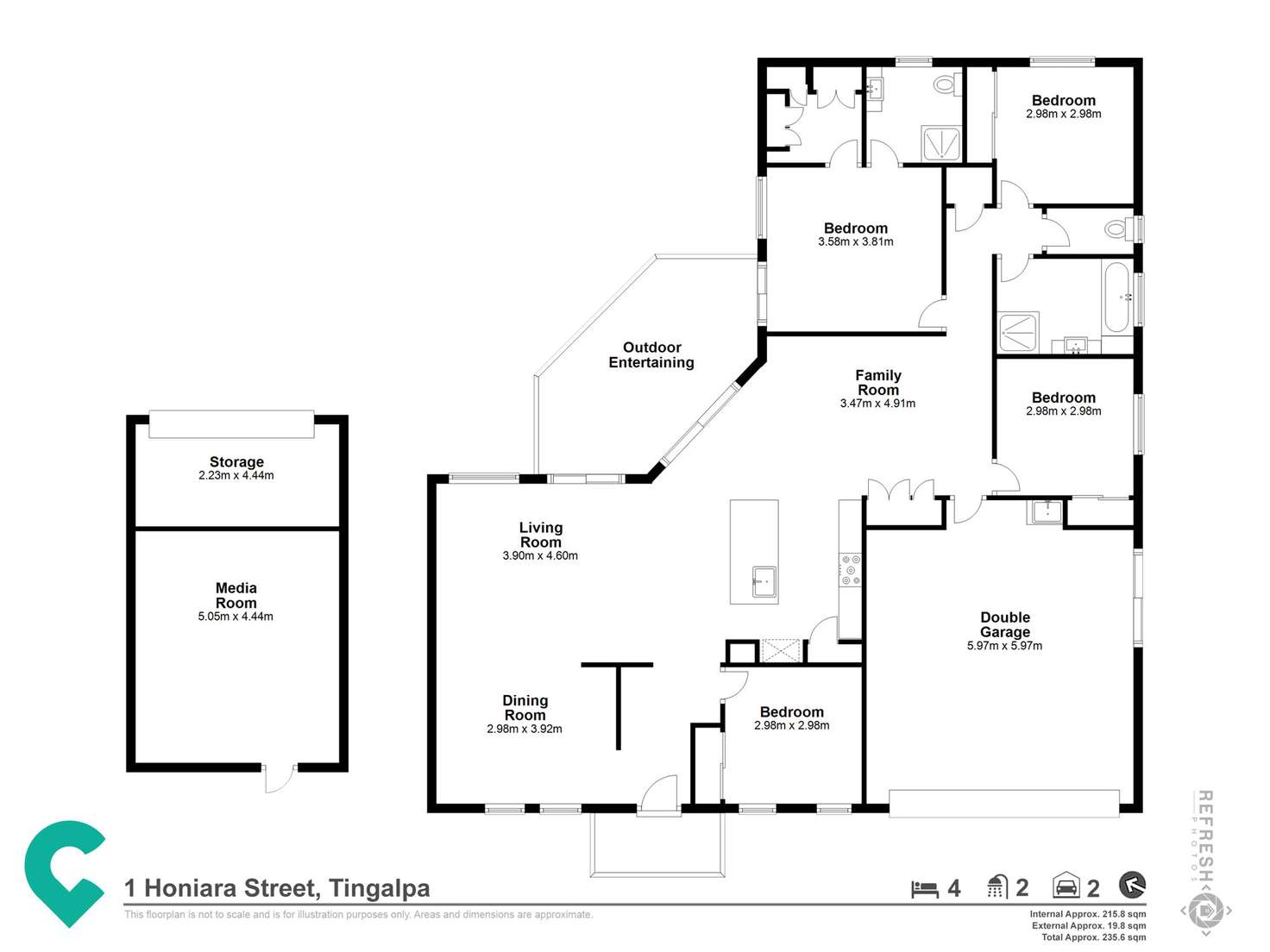 Floorplan of Homely house listing, 1 Honiara Street, Tingalpa QLD 4173