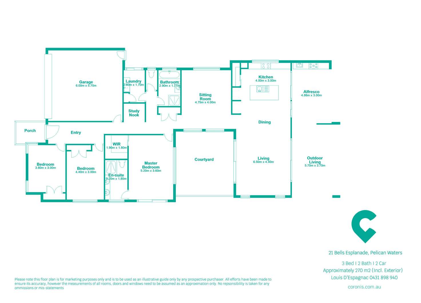 Floorplan of Homely house listing, 21 Bells Esplanade, Pelican Waters QLD 4551