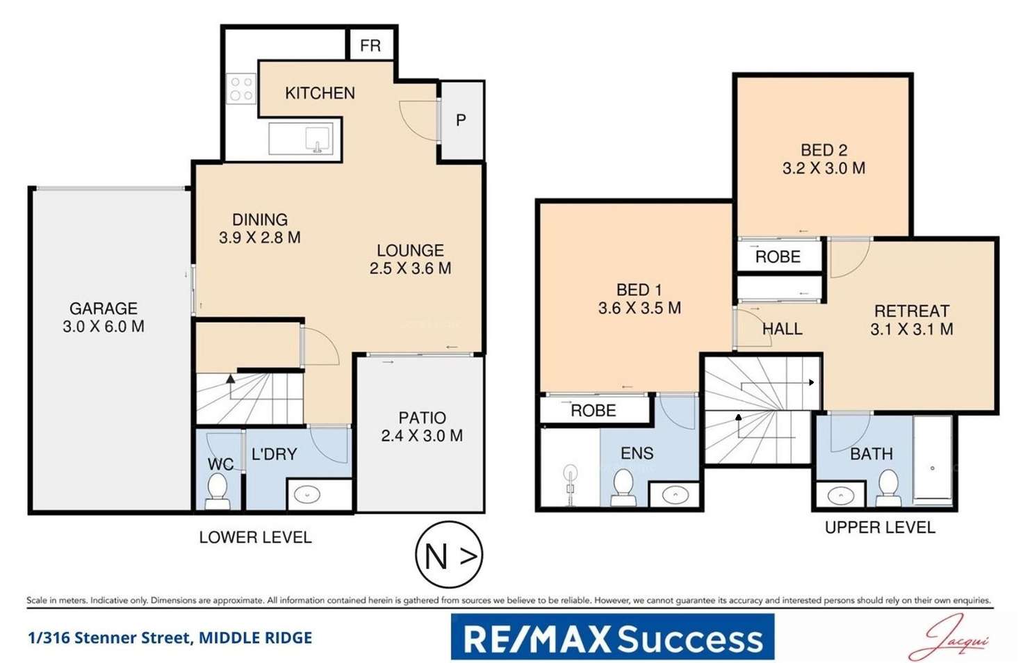 Floorplan of Homely unit listing, 1/316 Stenner Street, Middle Ridge QLD 4350