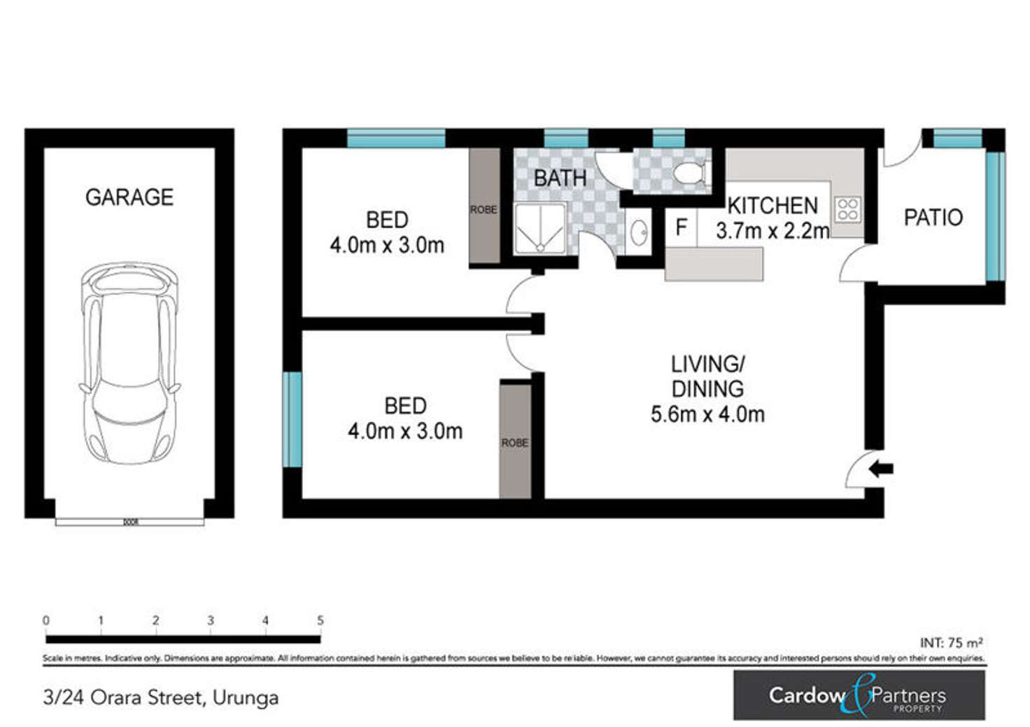 Floorplan of Homely unit listing, 3/24 Orara Street, Urunga NSW 2455