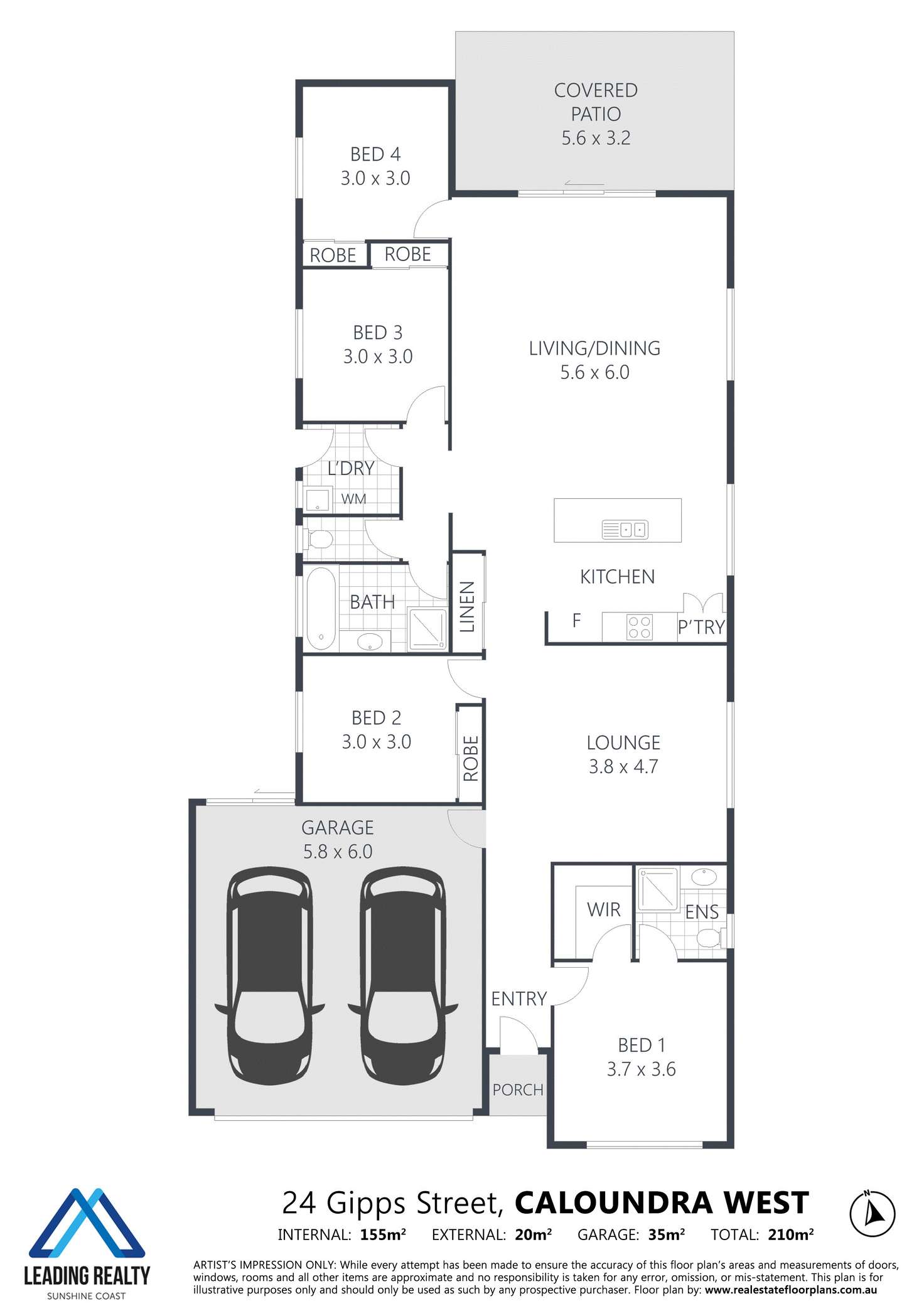 Floorplan of Homely house listing, 24 Gipps St, Caloundra West QLD 4551