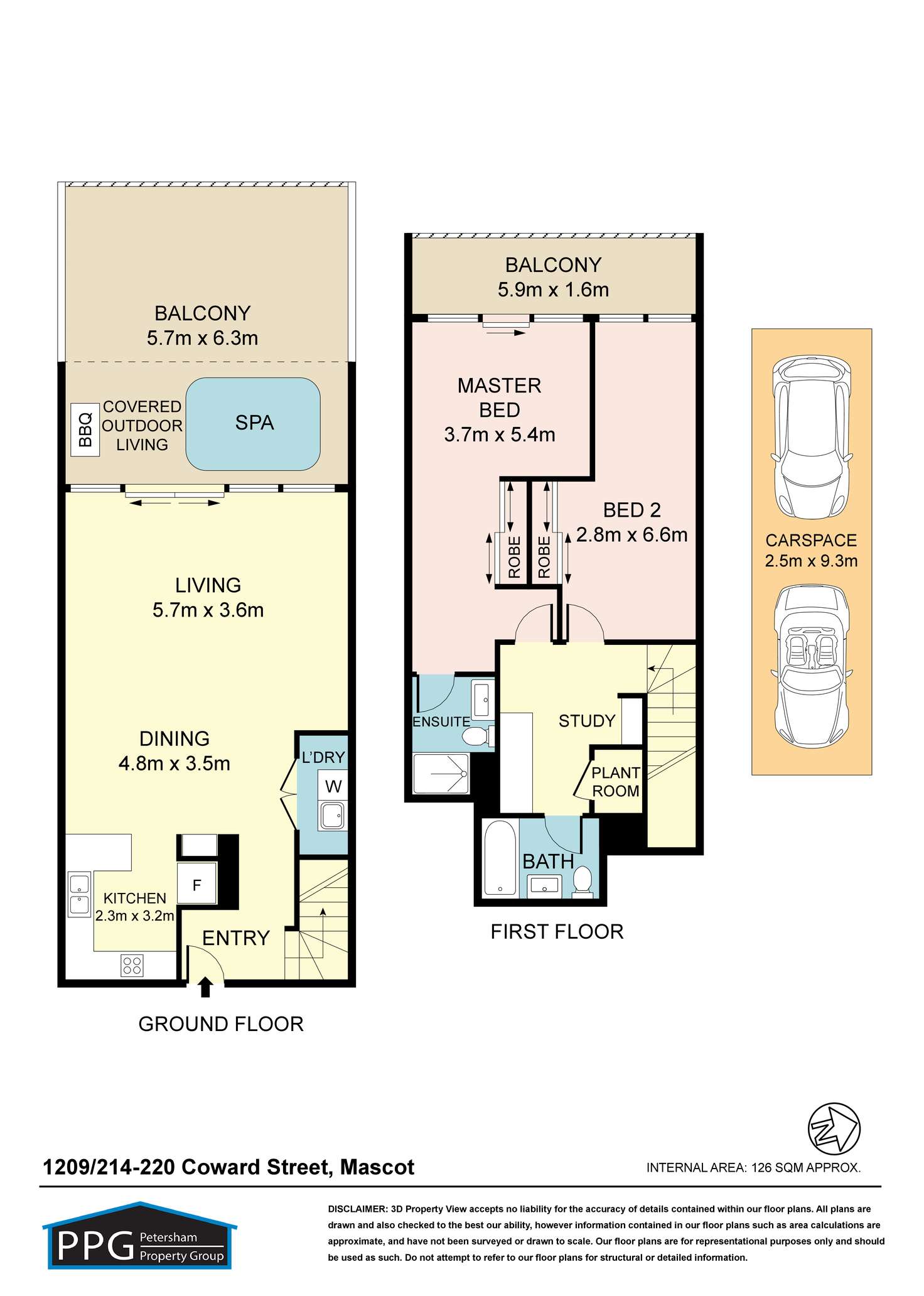 Floorplan of Homely apartment listing, 1209/214-220 Coward St, Mascot NSW 2020