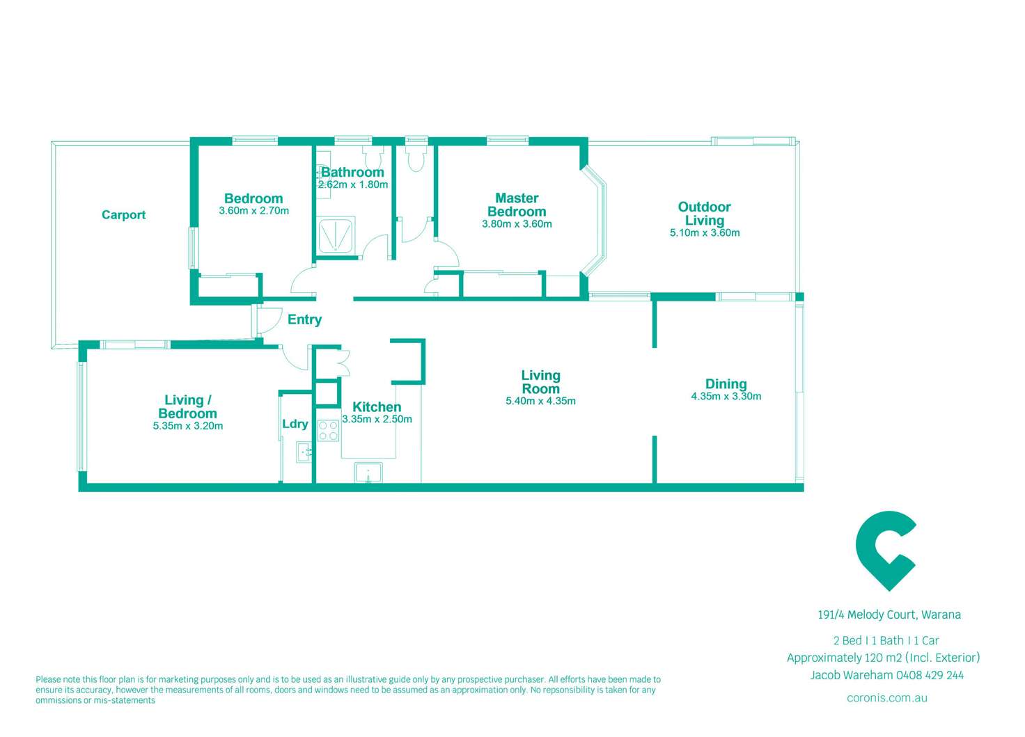 Floorplan of Homely unit listing, 191/4 Melody Court, Warana QLD 4575