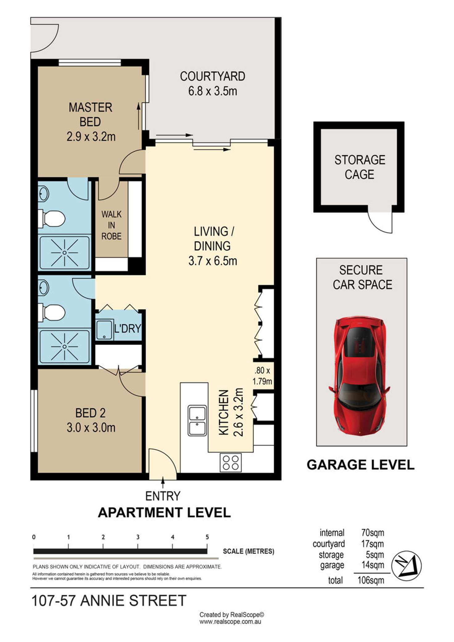 Floorplan of Homely apartment listing, 7/57 Annie Street, New Farm QLD 4005