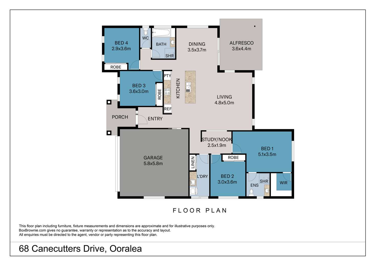 Floorplan of Homely house listing, 68 Canecutters Drive, Ooralea QLD 4740