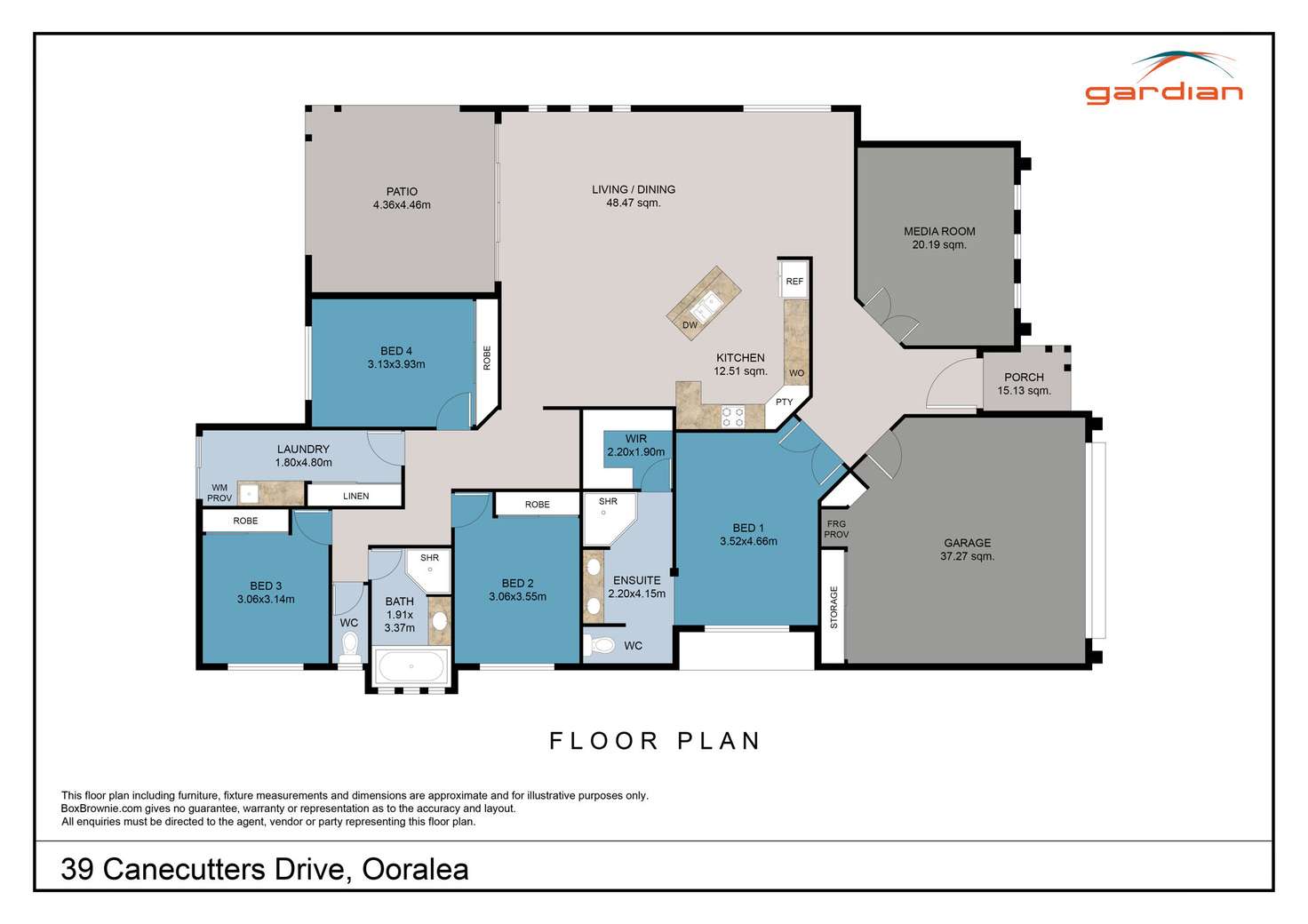 Floorplan of Homely house listing, 39 Canecutters Drive, Ooralea QLD 4740