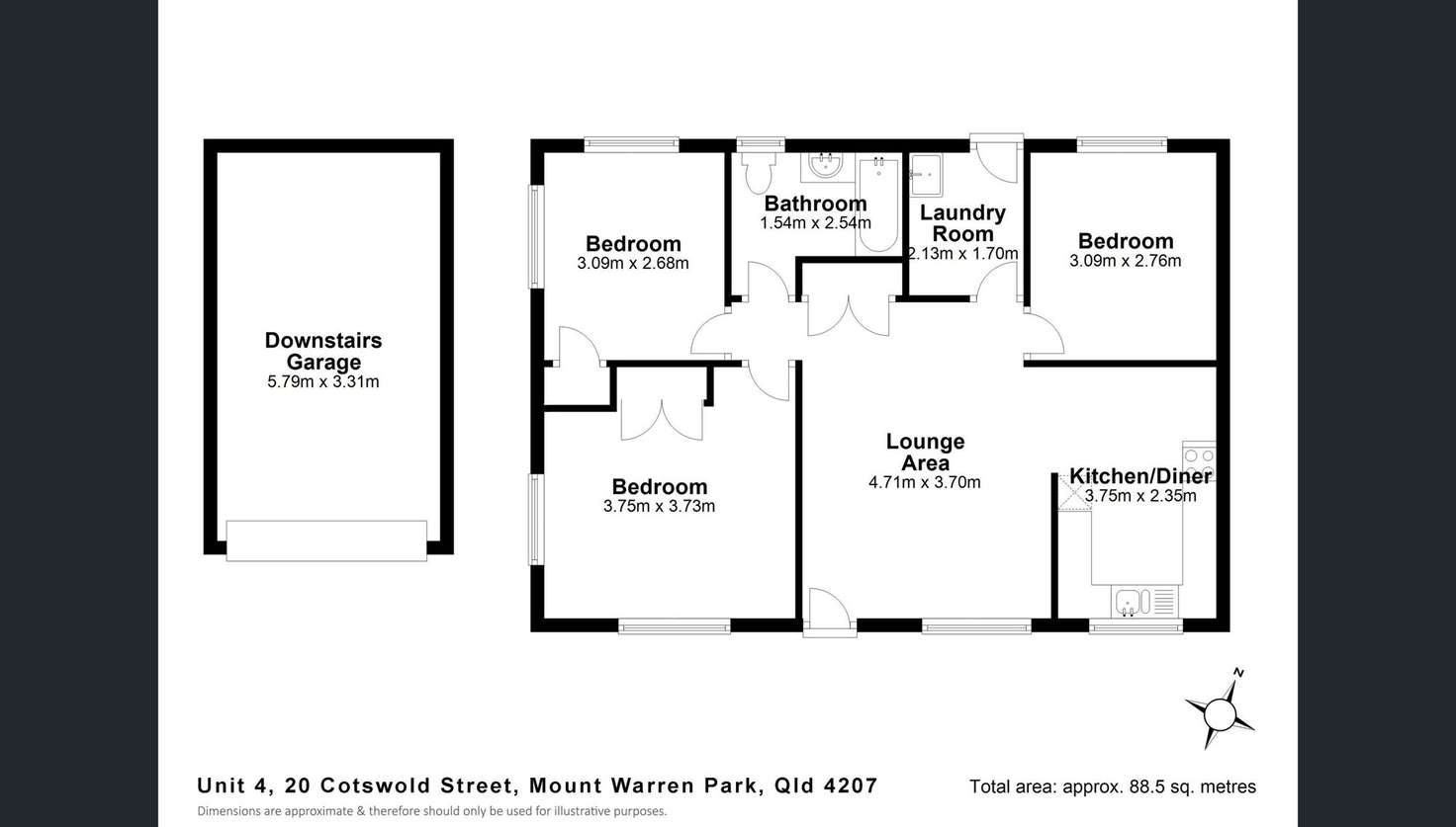 Floorplan of Homely unit listing, Unit 4, 20 Cotswold Street, Mount Warren Park QLD 4207