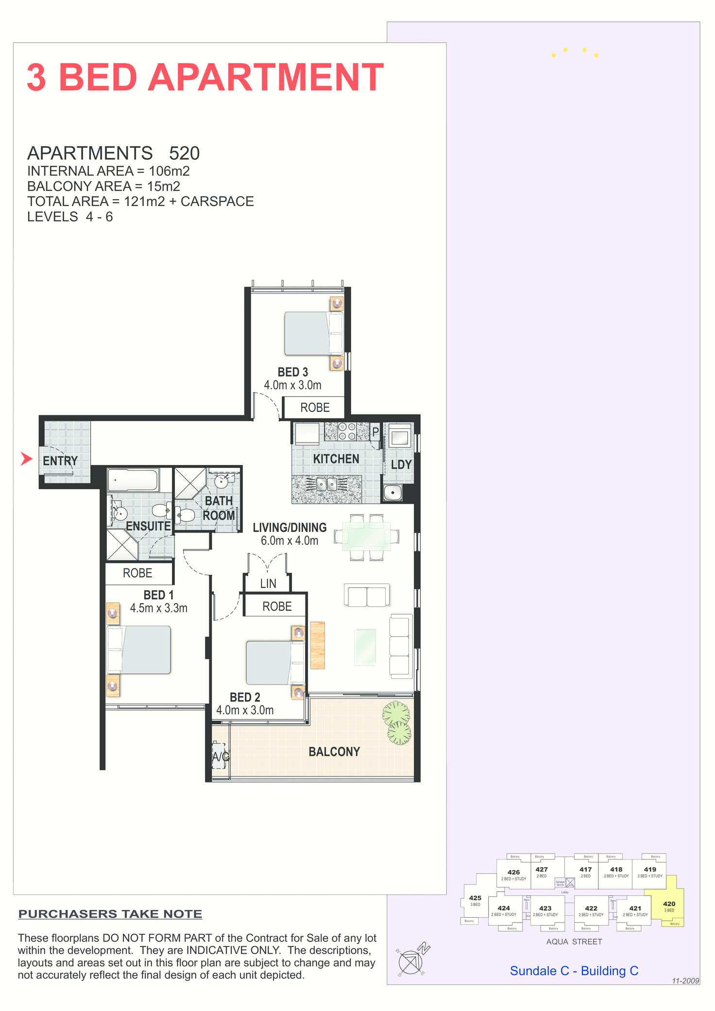 Floorplan of Homely apartment listing, 520/6 Aqua Street, Southport QLD 4215