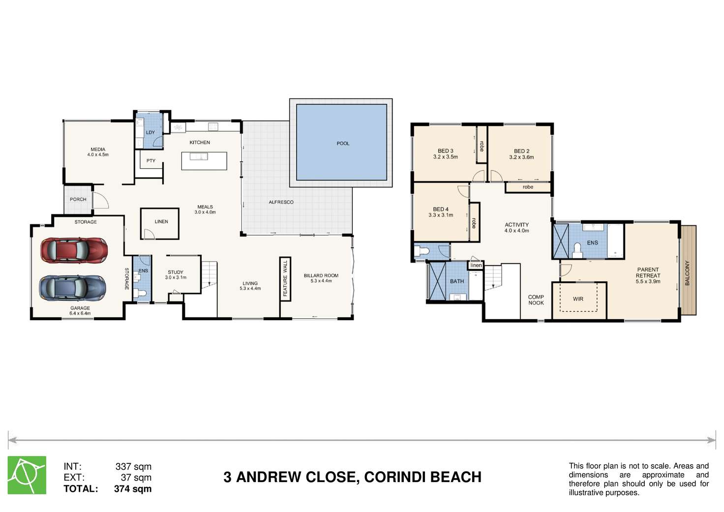 Floorplan of Homely house listing, 3 Andrew Close, Corindi Beach NSW 2456