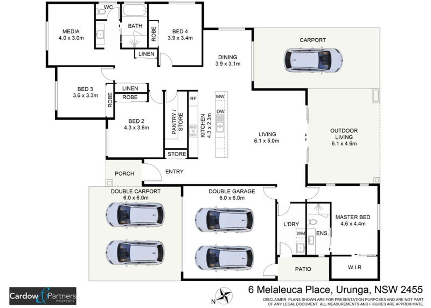 Floorplan of Homely house listing, 6 Melaleuca Place, Urunga NSW 2455