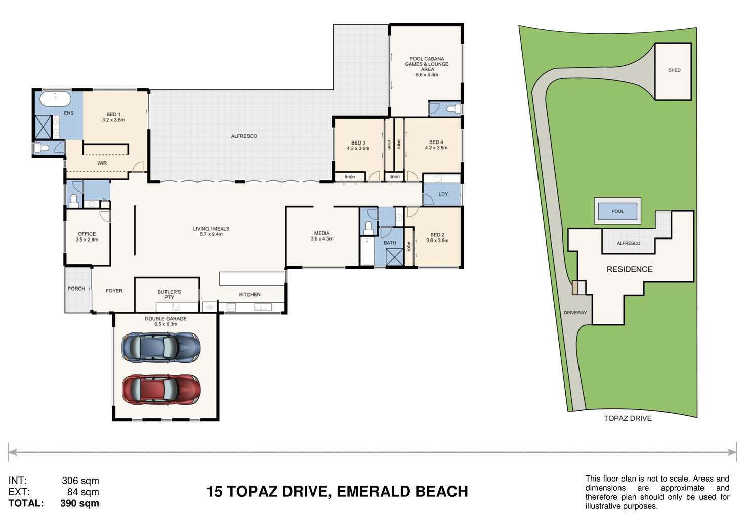 Floorplan of Homely acreageSemiRural listing, 15 Topaz Drive, Emerald Beach NSW 2456