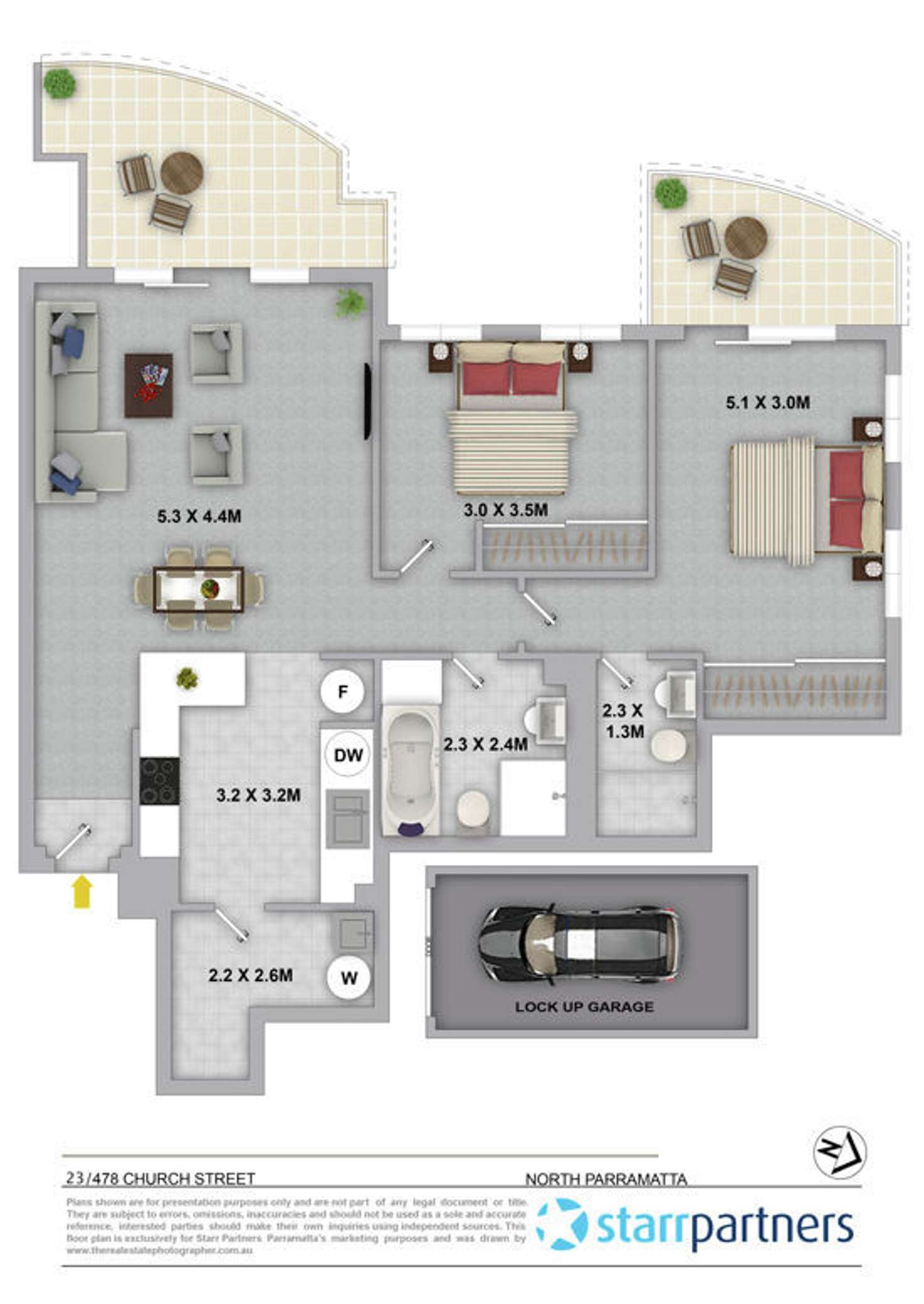 Floorplan of Homely apartment listing, 23/478 Church Street, Parramatta NSW 2150