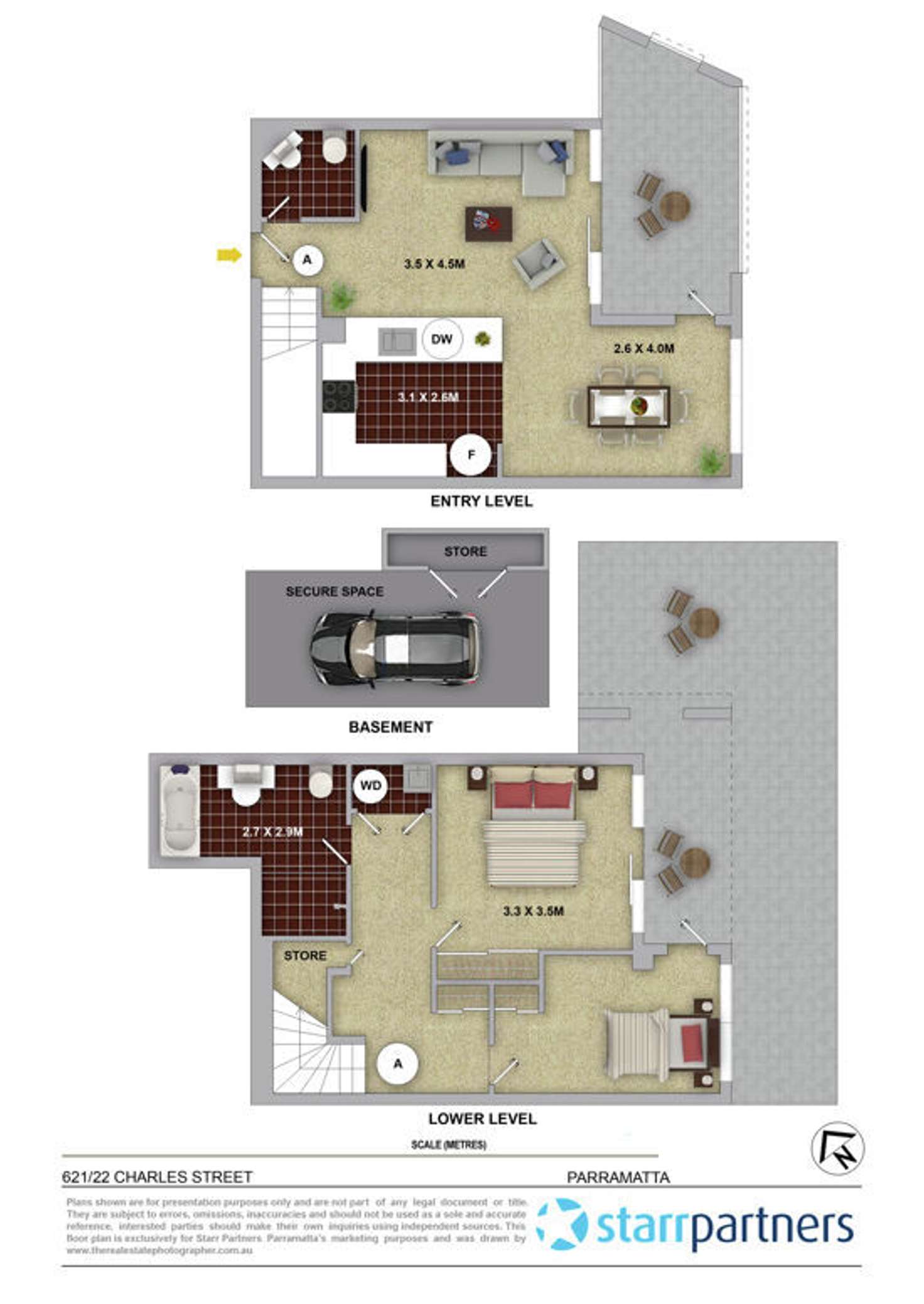 Floorplan of Homely apartment listing, 621/22 Charles Street, Parramatta NSW 2150