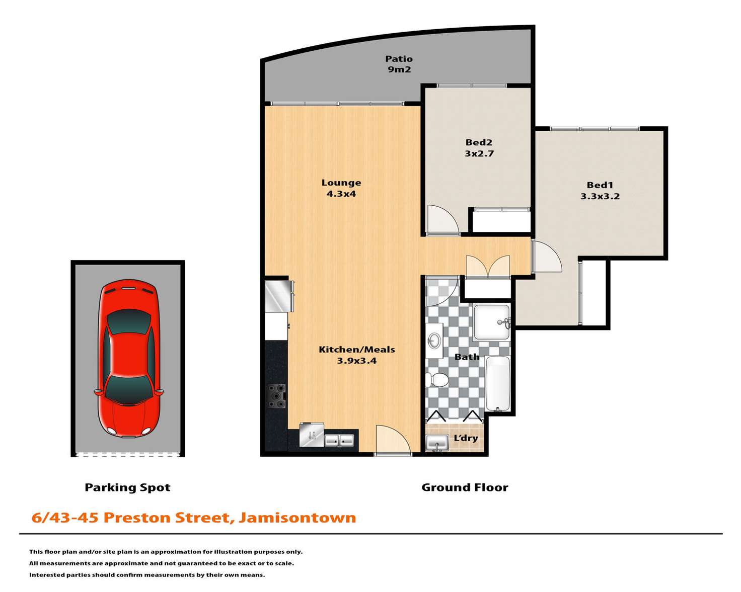 Floorplan of Homely unit listing, 6/43-45 Preston Street, Jamisontown NSW 2750