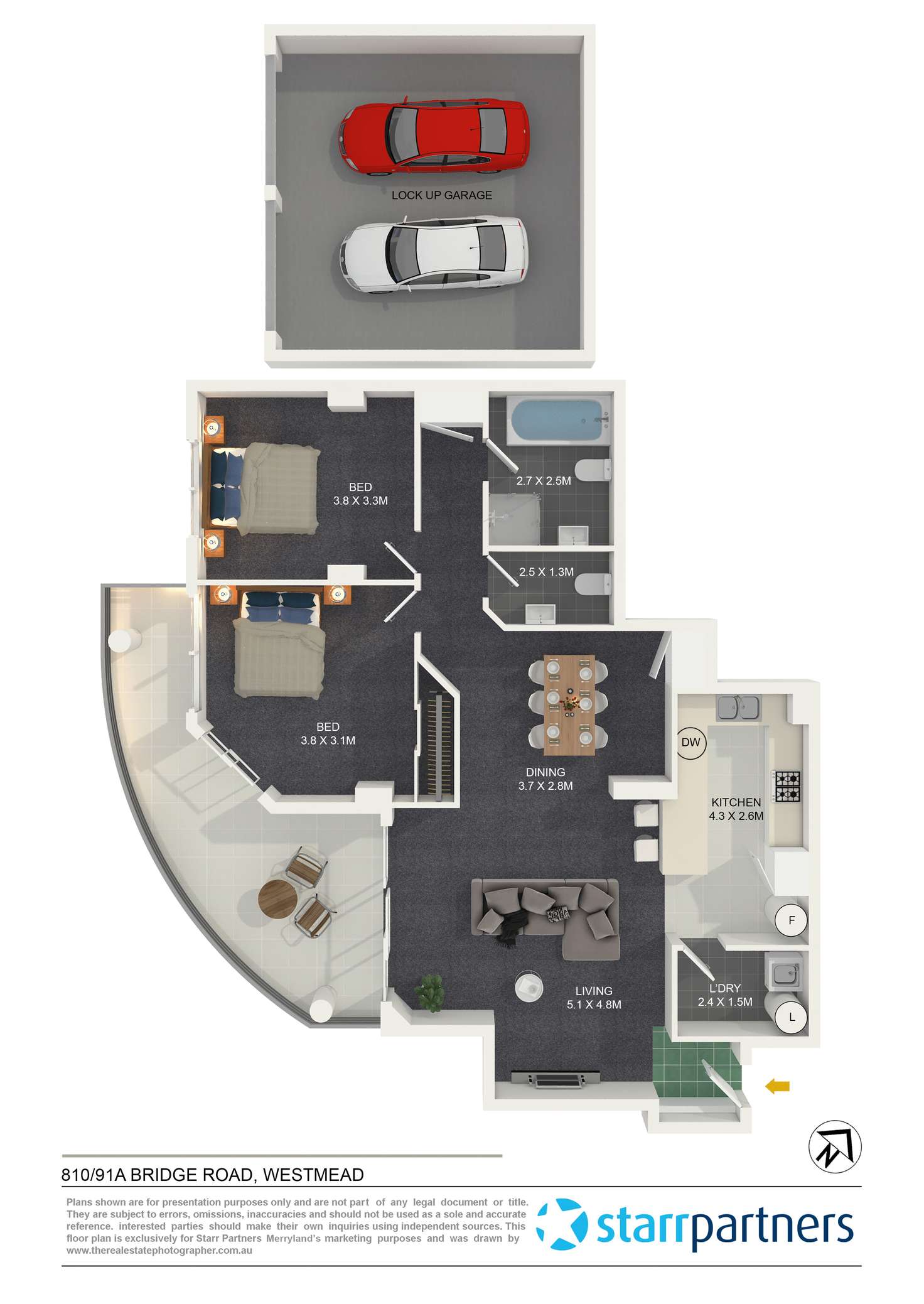 Floorplan of Homely unit listing, 810/91a Bridge Road, Westmead NSW 2145