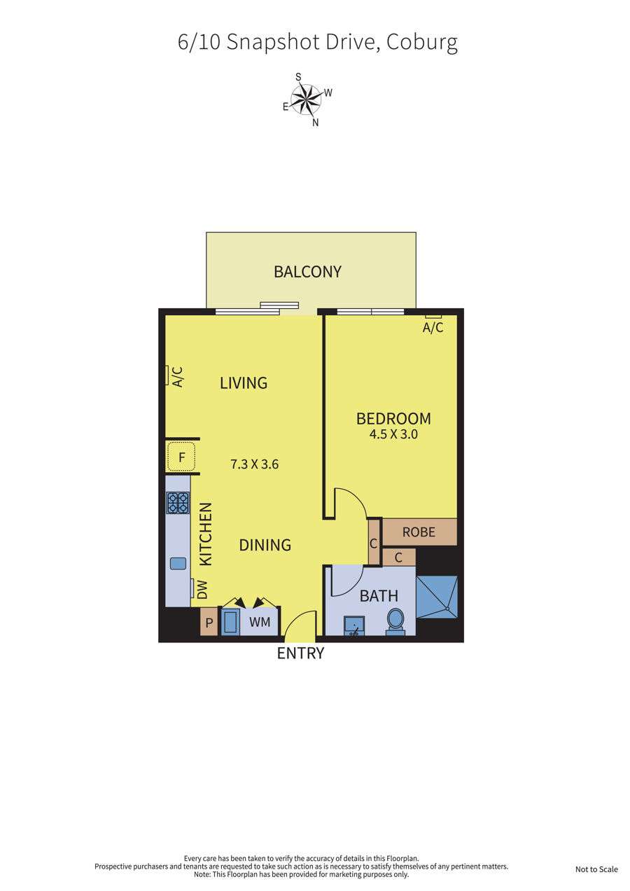 Floorplan of Homely apartment listing, 6/10 Snapshot Drive, Coburg North VIC 3058